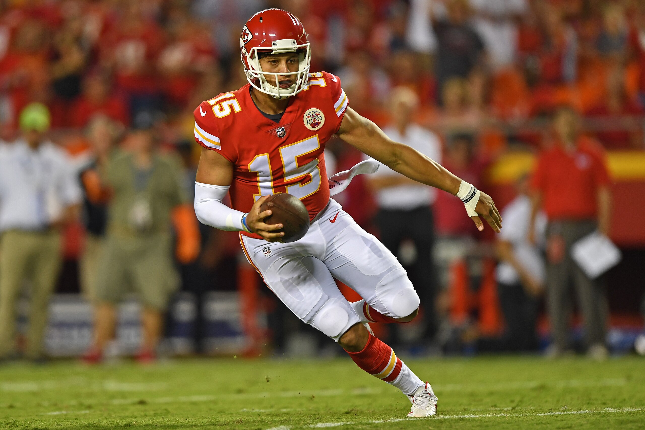 Although Mahomes wants to be on the field, he realizes he needs to be patient. Although Mahomes wants to be on the field, he realizes he needs to be patient.
