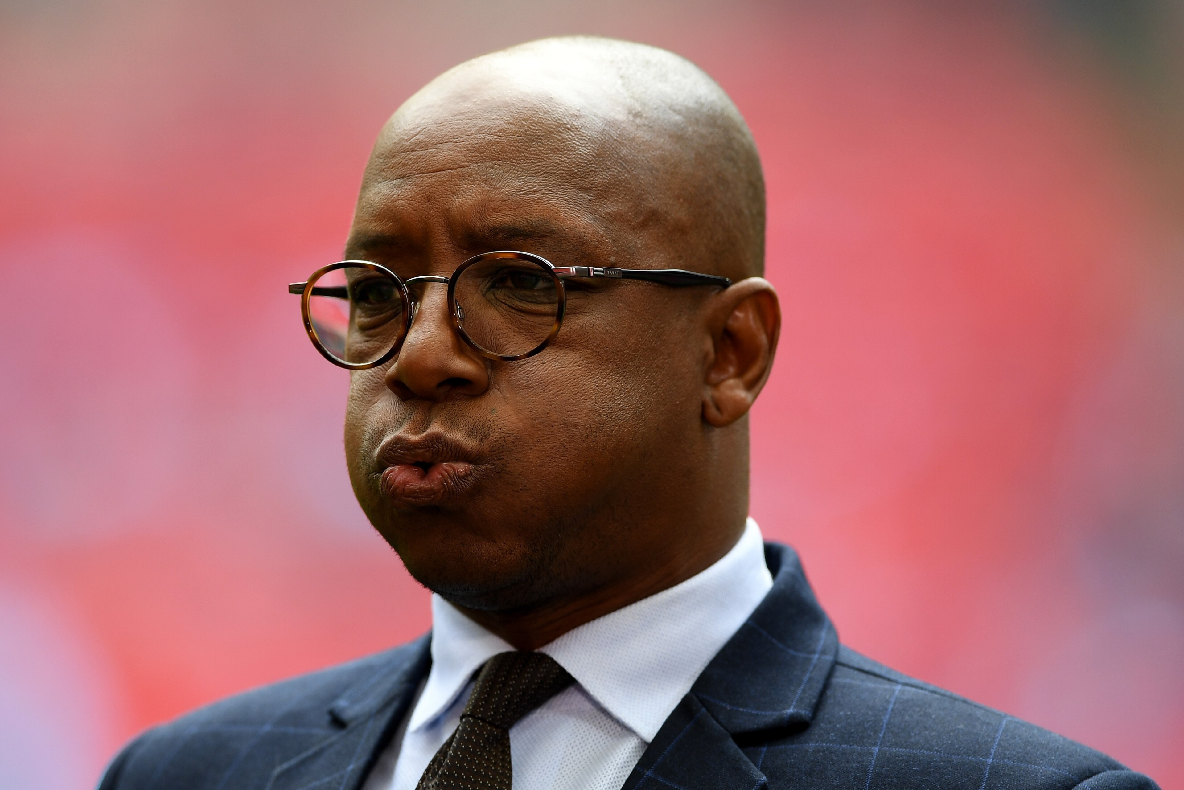 LONDON, ENGLAND - APRIL 23: BT Sport pundit Ian Wright looks on prior to the Emirates FA Cup Semi-Final match between Arsenal and Manchester City at Wembley Stadium on April 23, 2017 in London, England. (Photo by Shaun Botterill/Getty Images,) LONDON, ENGLAND - APRIL 23: BT Sport pundit Ian Wright looks on prior to the Emirates FA Cup Semi-Final match between Arsenal and Manchester City at Wembley Stadium on April 23, 2017 in London, England. (Photo by Shaun Botterill/Getty Images,)