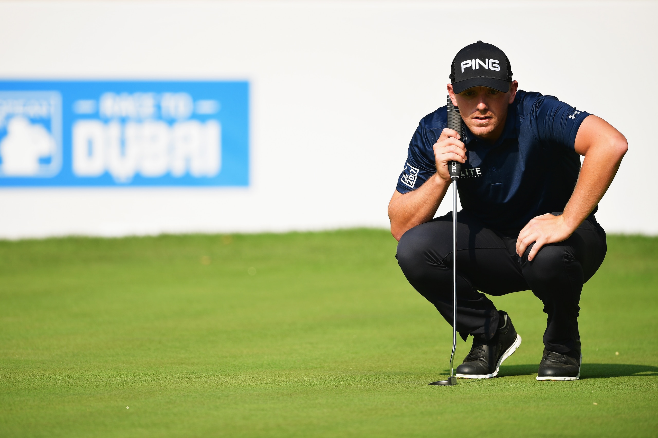 MONZA, ITALY - OCTOBER 13: Matt Wallace of England lines up a putt on the 18th green during day two of the Italian Open at Golf Club Milano - Parco Reale di Monza on October 13, 2017 in Monza, Italy. (Photo by Stuart Franklin/Getty Images) MONZA, ITALY - OCTOBER 13: Matt Wallace of England lines up a putt on the 18th green during day two of the Italian Open at Golf Club Milano - Parco Reale di Monza on October 13, 2017 in Monza, Italy. (Photo by Stuart Franklin/Getty Images)