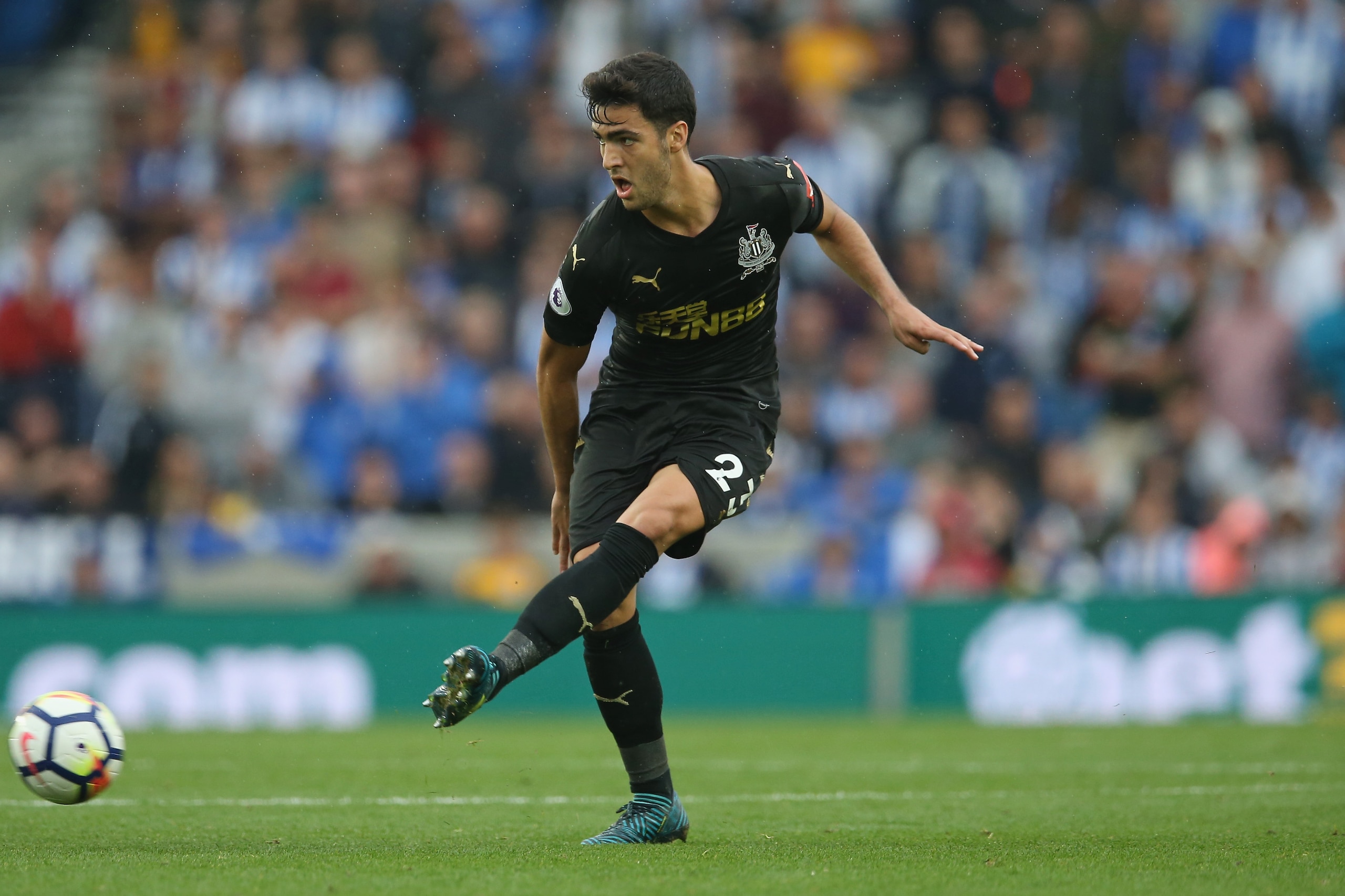BRIGHTON, ENGLAND - SEPTEMBER 24: Mikel Merino of Newcastle United in action during the Premier League match between Brighton and Hove Albion and Newcastle United at Amex Stadium on September 24, 2017 in Brighton, England. (Photo by Steve Bardens/Getty Im BRIGHTON, ENGLAND - SEPTEMBER 24: Mikel Merino of Newcastle United in action during the Premier League match between Brighton and Hove Albion and Newcastle United at Amex Stadium on September 24, 2017 in Brighton, England. (Photo by Steve Bardens/Getty Im