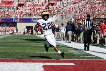 RB Karan Higdon ran for 200 yards against Indiana.