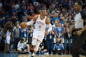 Russell Westbrook received his first MVP award last season.