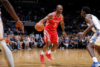 Chris Paul was traded to the Rockets in June in hopes of bolstering their lineup.