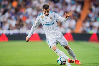 MADRID, SPAIN - OCTOBER 01: Nacho Fernandez of Real Madrid in action during the La Liga 2017-18 match between Real Madrid and RCD Espanyol at Estadio Santiago Bernabeu on 01 October 2017 in Madrid, Spain. (Photo by Power Sport Images/Getty Images)