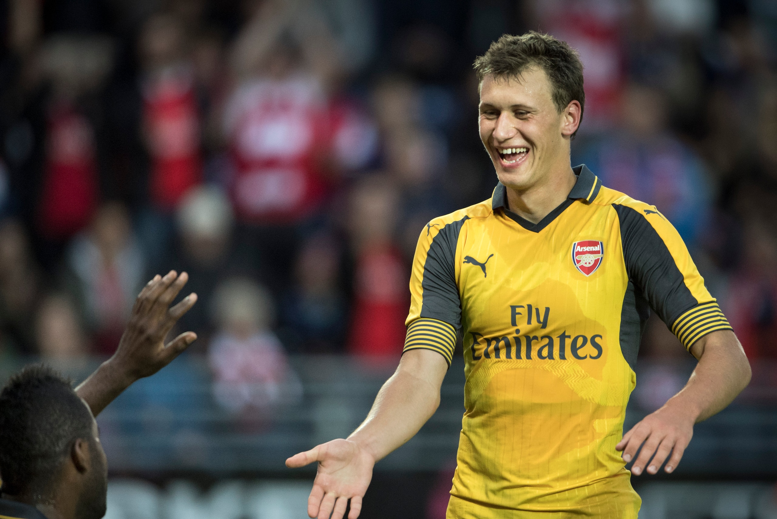 STAVANGER, NORWAY - AUGUST 05: Krystian Bielik of Arsenal during the match between Viking FK and Arsenal at Viking Stadion on August 5, 2016 in Stavanger, Norway. (Photo by Trond Tandberg/Getty Images)