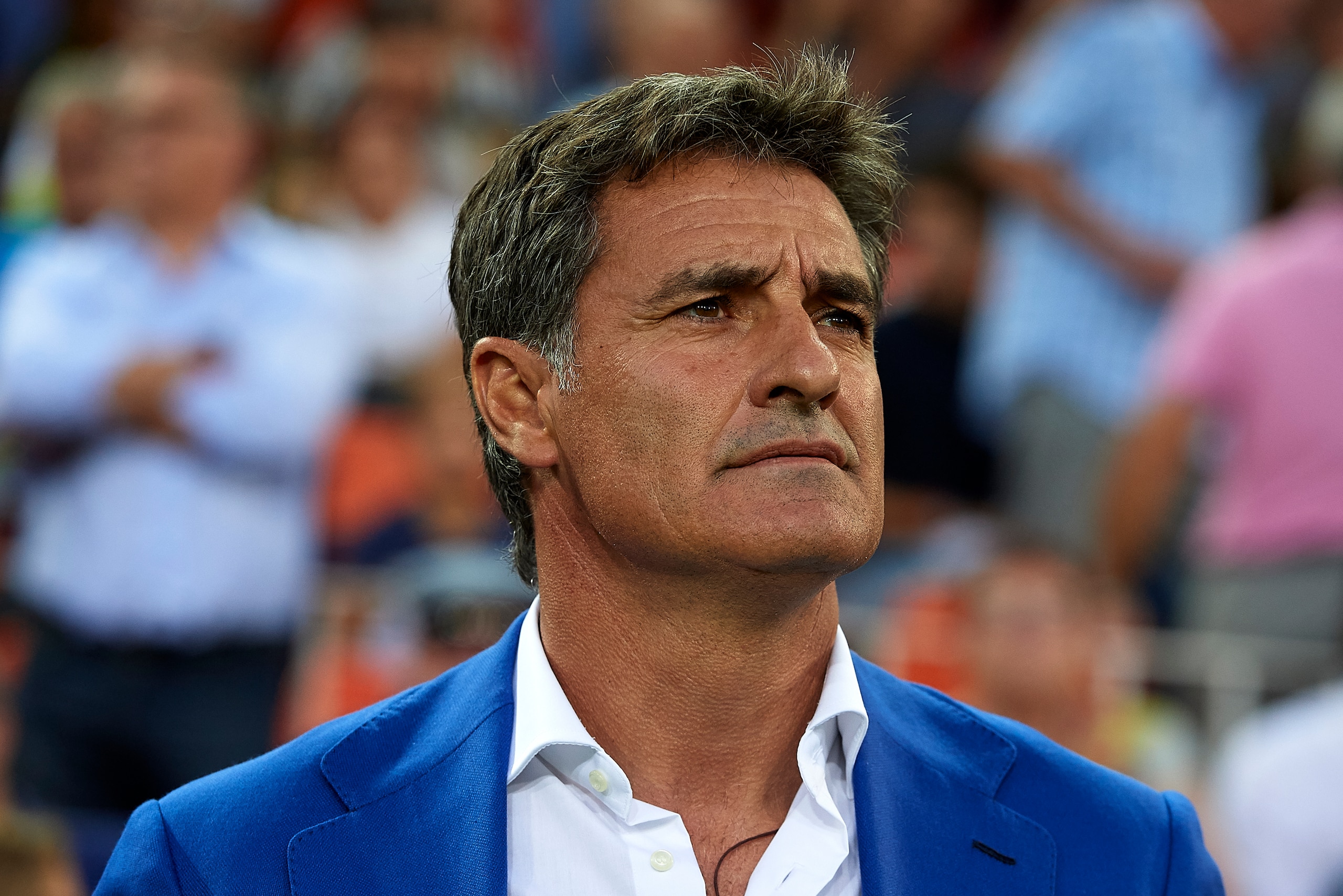 VALENCIA, SPAIN - SEPTEMBER 19:  Jose Miguel Gonzalez Michel, Manager of Malaga CF looks on prior to the La Liga match between Valencia and Malaga at Estadio Mestalla on September 19, 2017 in Valencia, Spain.  (Photo by Manuel Queimadelos Alonso/Getty Ima