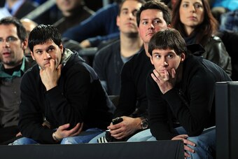 Despite his brother's worldwide fame, Matias Messi (second from the left) never left his family's hometown of Rosario, Argentina, while his brother Lionel has been chasing football stardom since he was a teen.