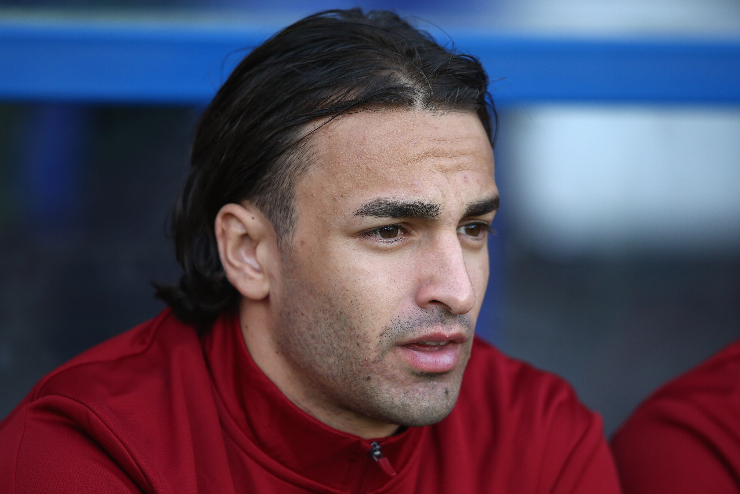 BIRKENHEAD, ENGLAND - JULY 12:  Lazar Markovic of Liverpool looks on from the bench during a pre-season friendly match between Tranmere Rovers and Liverpool at Prenton Park on July 12, 2017 in Birkenhead, England.  (Photo by Alex Livesey/Getty Images)