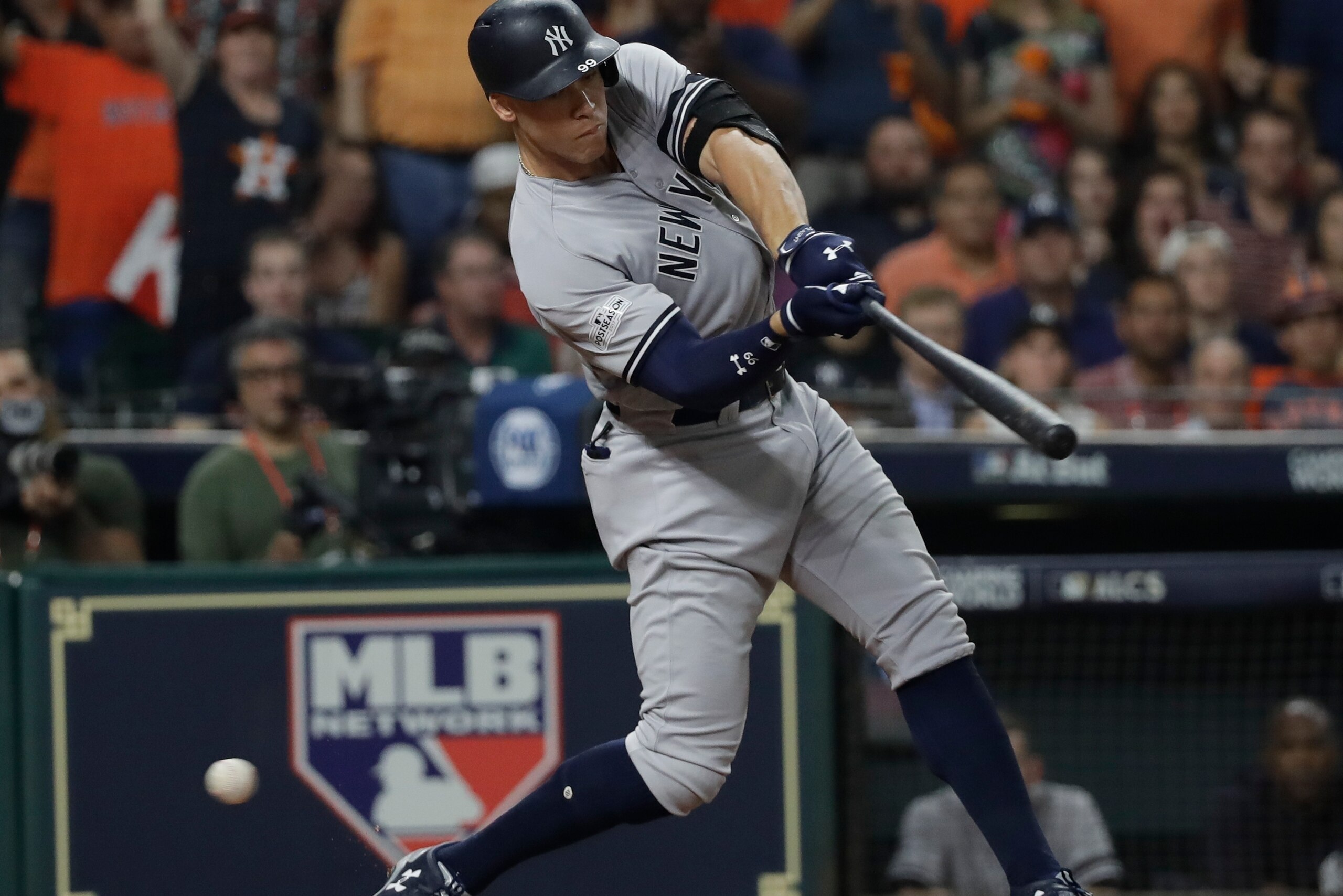 The Yankees hope that Aaron Judge can get his home run swing down if they make it  to the World Series.