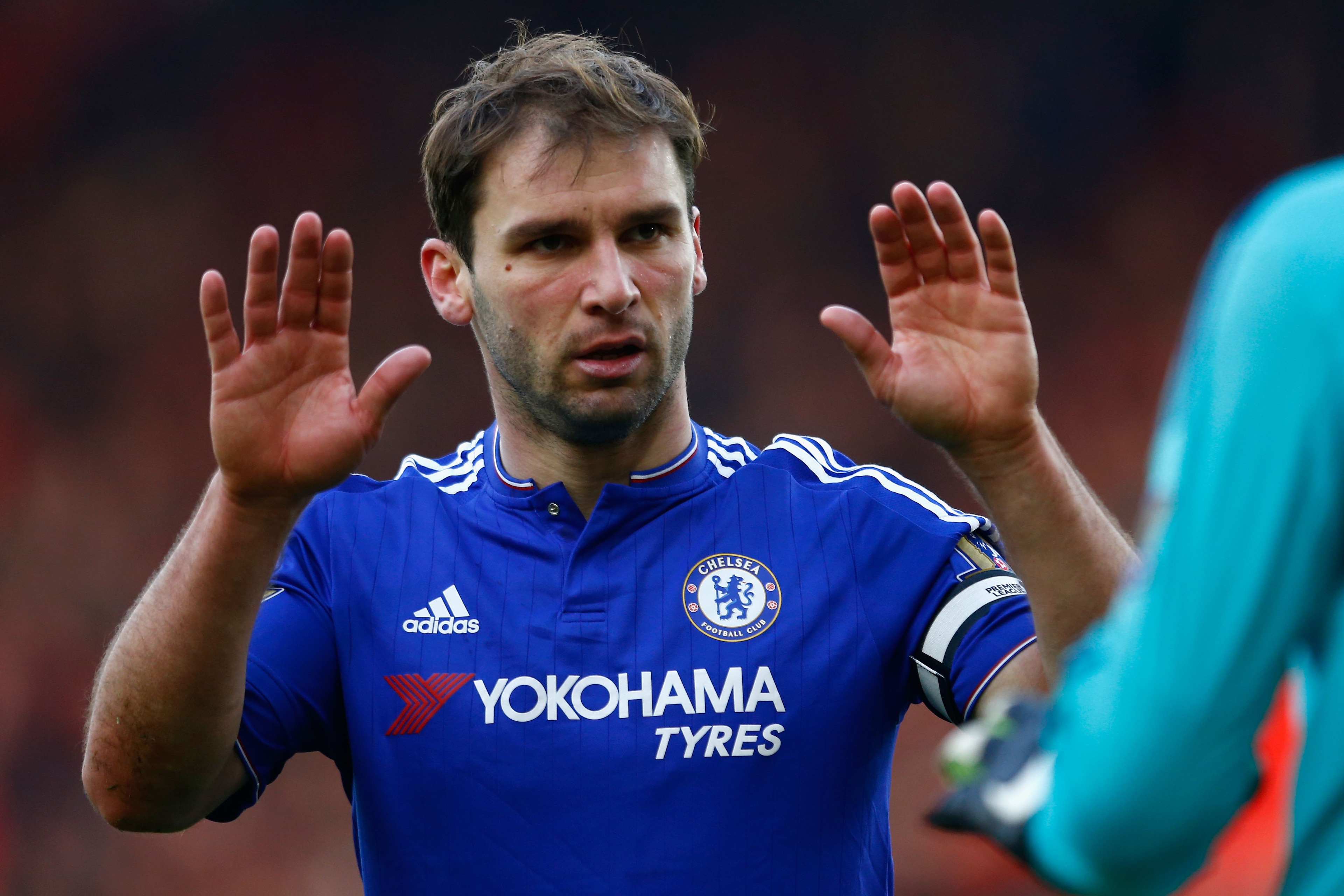 SOUTHAMPTON, ENGLAND - FEBRUARY 27:  Branislav Ivanovic of Chelsea celebrates after the Barclays Premier League match between Southampton and Chelsea at St Mary's Stadium on February 27, 2016 in Southampton, England.  (Photo by Julian Finney/Getty Images)