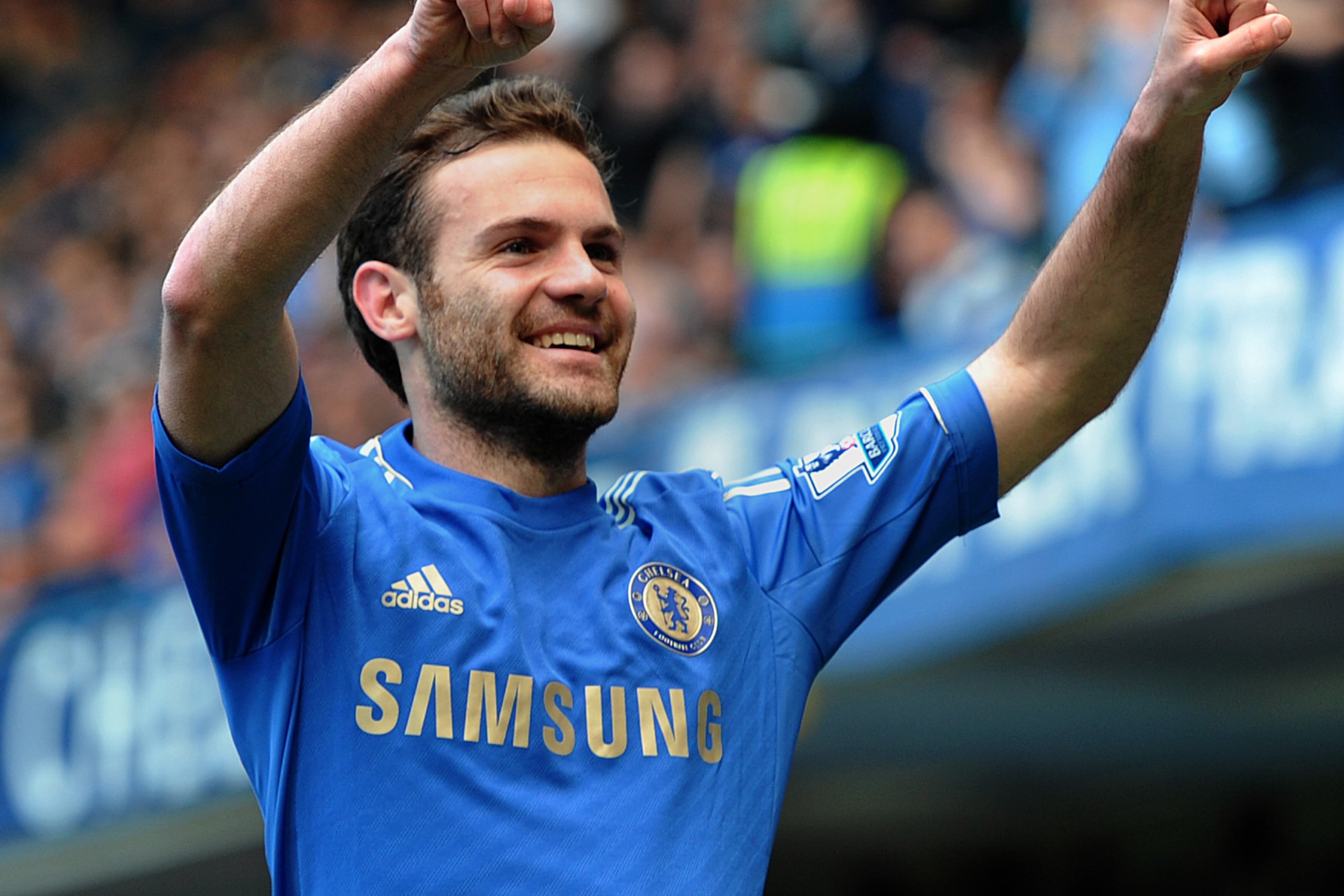 Chelsea's Spanish midfielder Juan Mata celebrates after scoring the opening goal during the English Premier League football match between Chelsea and Everton at Stamford Bridge in London on May 19, 2013. AFP PHOTO / CARL COURT
RESTRICTED TO EDITORIAL US Chelsea's Spanish midfielder Juan Mata celebrates after scoring the opening goal during the English Premier League football match between Chelsea and Everton at Stamford Bridge in London on May 19, 2013. AFP PHOTO / CARL COURT
RESTRICTED TO EDITORIAL US