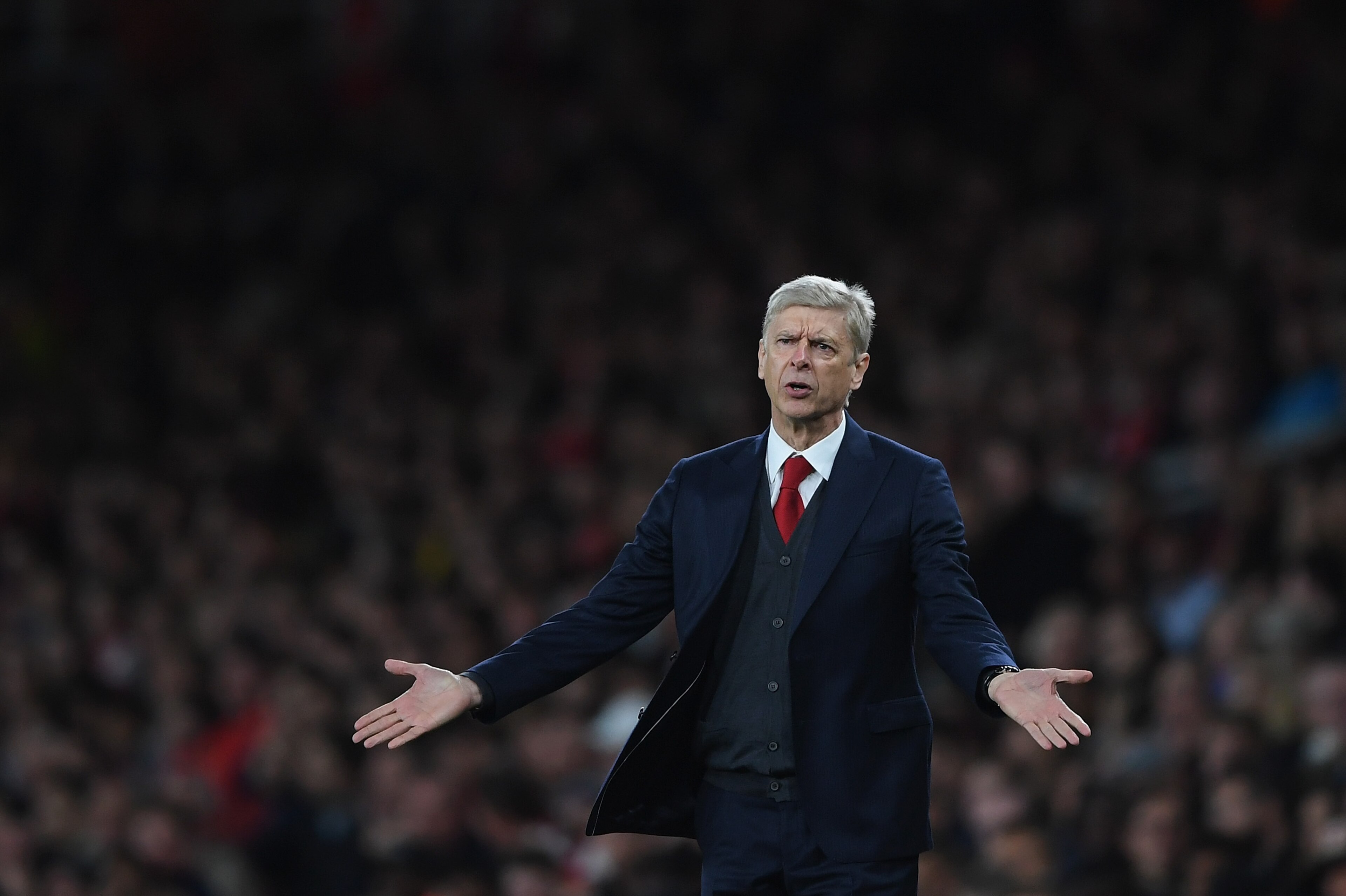LONDON, ENGLAND - OCTOBER 24: Arsene Wenger the Arsenal coach during the Carabao Cup fourth round match between Arsenal and Norwich City at Emirates Stadium on October 24, 2017 in London, England. (Photo by Shaun Botterill/Getty Images) LONDON, ENGLAND - OCTOBER 24: Arsene Wenger the Arsenal coach during the Carabao Cup fourth round match between Arsenal and Norwich City at Emirates Stadium on October 24, 2017 in London, England. (Photo by Shaun Botterill/Getty Images)
