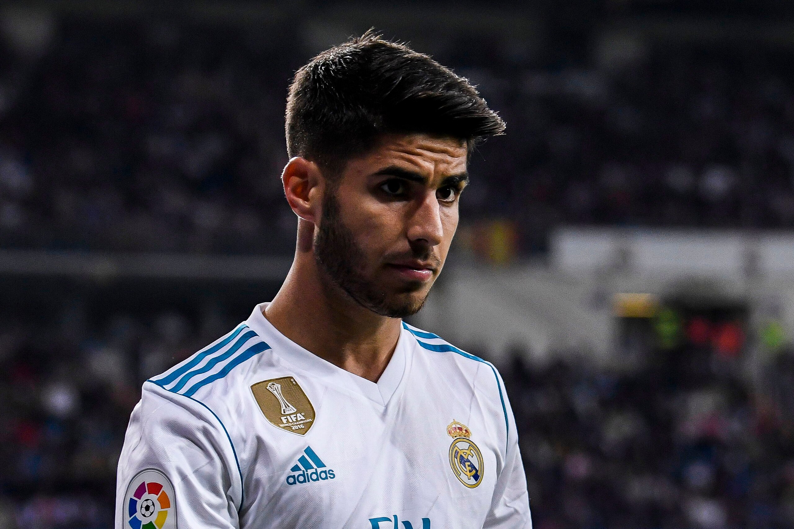 MADRID, SPAIN - OCTOBER 22: Marco Asensio Willemsen of Real Madrid reacts during the La Liga 2017-18 match between Real Madrid and SD Eibar at Estadio Santiago Bernabeu on 22 October 2017 in Madrid, Spain. (Photo by Power Sport Images/Getty Images) MADRID, SPAIN - OCTOBER 22: Marco Asensio Willemsen of Real Madrid reacts during the La Liga 2017-18 match between Real Madrid and SD Eibar at Estadio Santiago Bernabeu on 22 October 2017 in Madrid, Spain. (Photo by Power Sport Images/Getty Images)