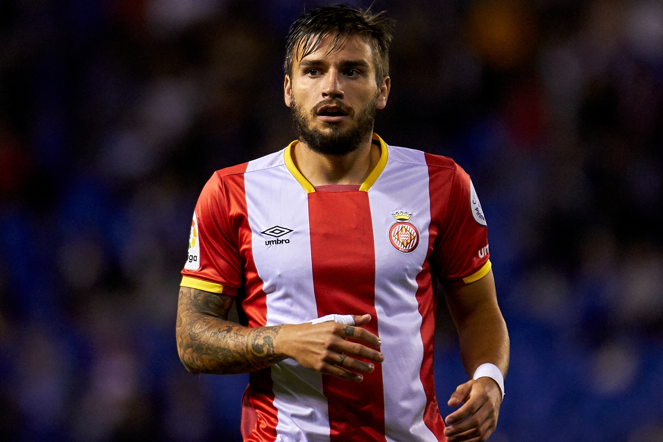 LA CORUNA, SPAIN - OCTOBER 23: Cristian Portugues 'Portu' of Girona FC looks on during the La Liga match between Deportivo La Coruna and Girona at Riazor Stadium on October 23, 2017 in La Coruna, Spain. (Photo by fotopress/Getty Images) LA CORUNA, SPAIN - OCTOBER 23: Cristian Portugues 'Portu' of Girona FC looks on during the La Liga match between Deportivo La Coruna and Girona at Riazor Stadium on October 23, 2017 in La Coruna, Spain. (Photo by fotopress/Getty Images)