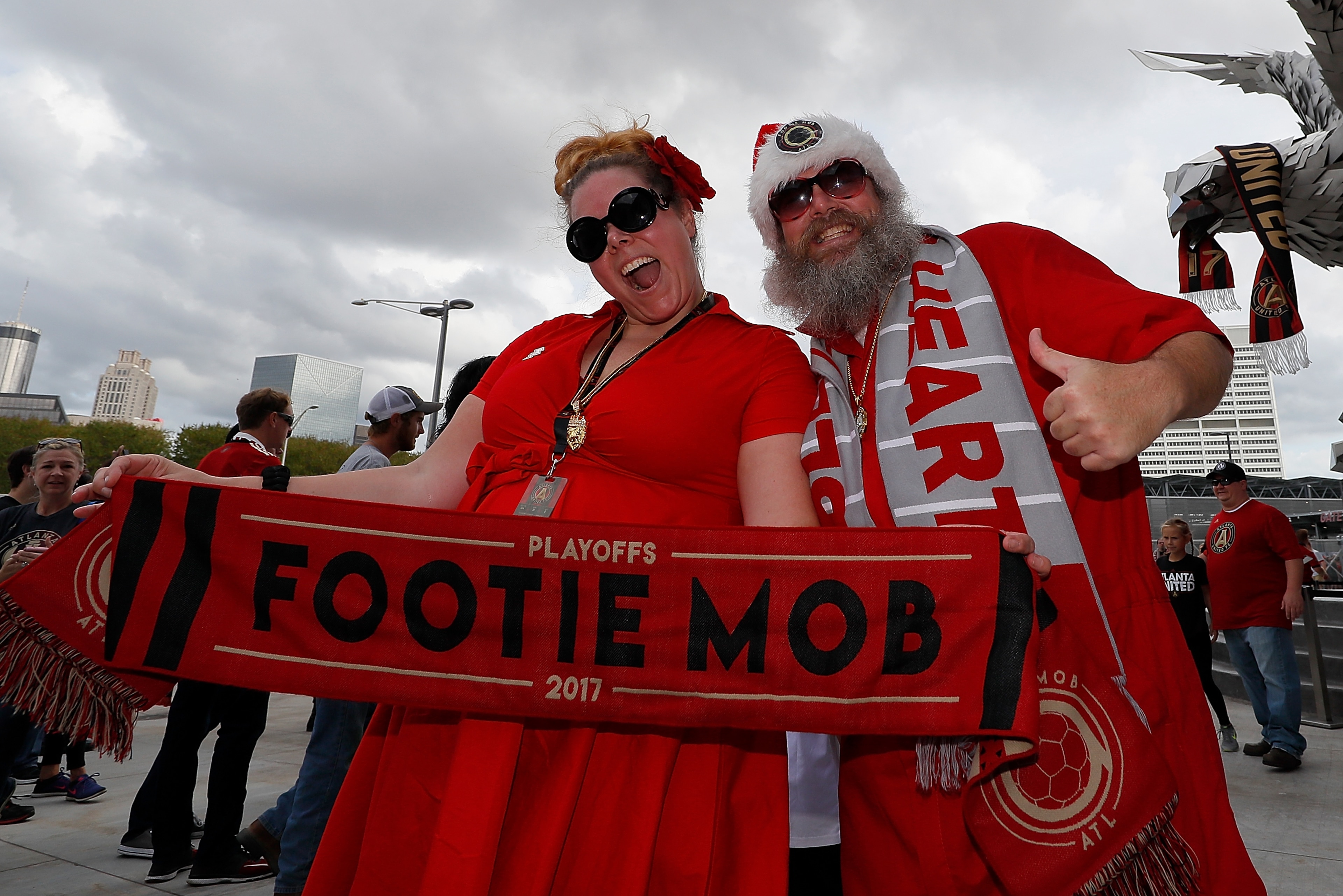 ATLANTA, GA - OCTOBER 22: Fans pose for a picture prior to the match between the Atlanta United and the Toronto FC at Mercedes-Benz Stadium on October 22, 2017 in Atlanta, Georgia. (Photo by Kevin C. Cox/Getty Images) ATLANTA, GA - OCTOBER 22: Fans pose for a picture prior to the match between the Atlanta United and the Toronto FC at Mercedes-Benz Stadium on October 22, 2017 in Atlanta, Georgia. (Photo by Kevin C. Cox/Getty Images)
