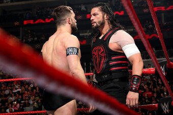 Finn Balor celebrated his first night on Raw with a victory over Roman Reigns.