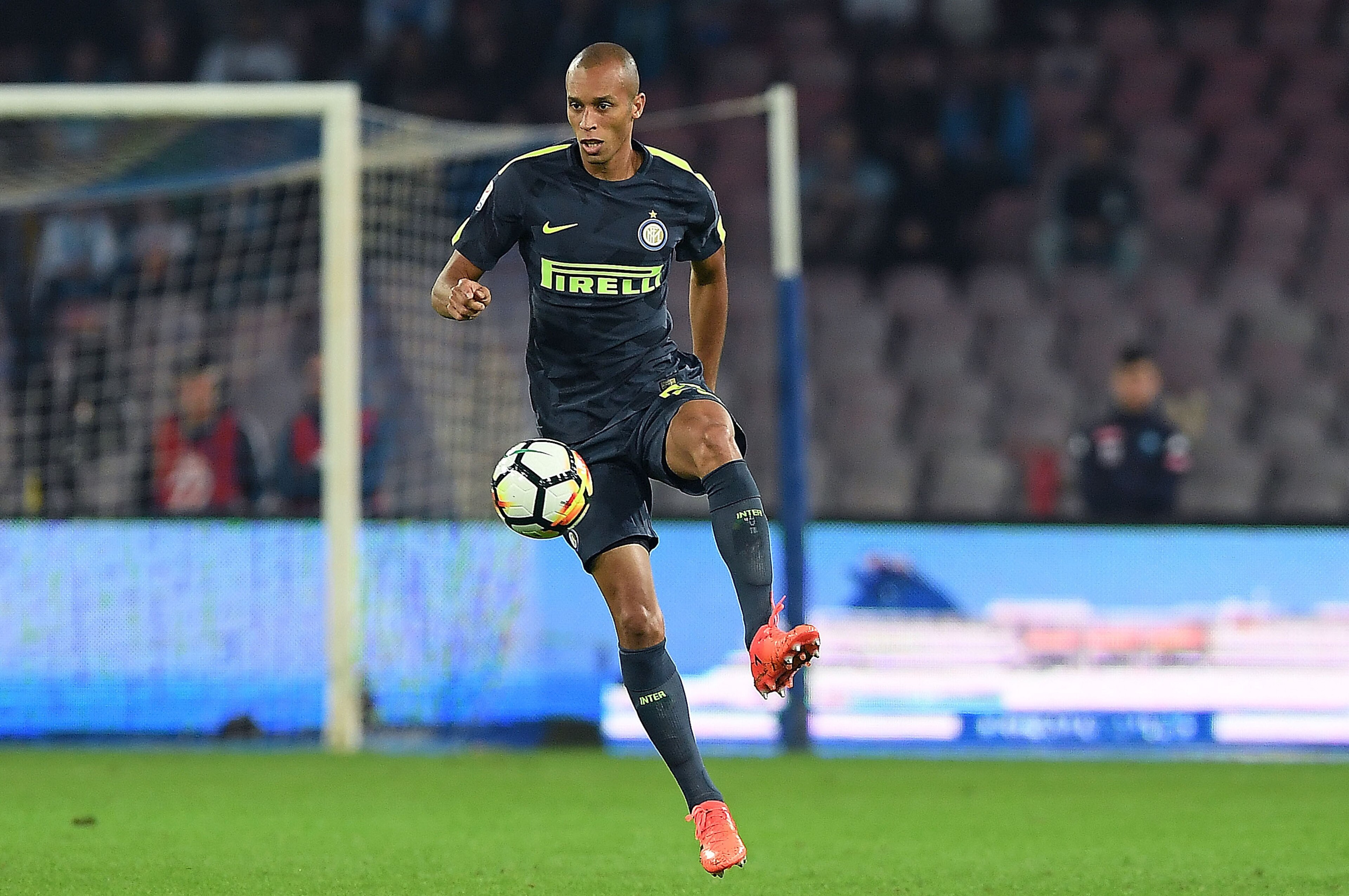NAPLES, ITALY - OCTOBER 21:  Joao Mario of FC Internazionale in action during the Serie A match between SSC Napoli and FC Internazionale at Stadio San Paolo on October 21, 2017 in Naples, Italy.  (Photo by Francesco Pecoraro/Getty Images)