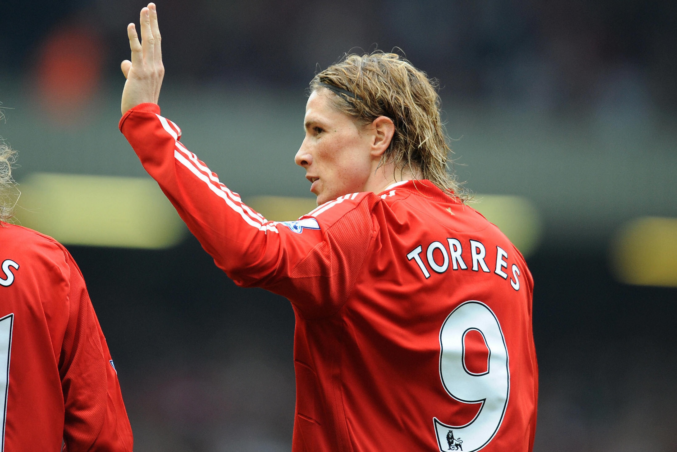 Liverpool's Spanish forward Fernando Torres celebrates after scoring during the Premier league football match against Manchester City  at Anfield , Liverpool , north-west England, on May 4, 2008. AFP PHOTO/ANDREW YATES  Mobile and website use of domestic 