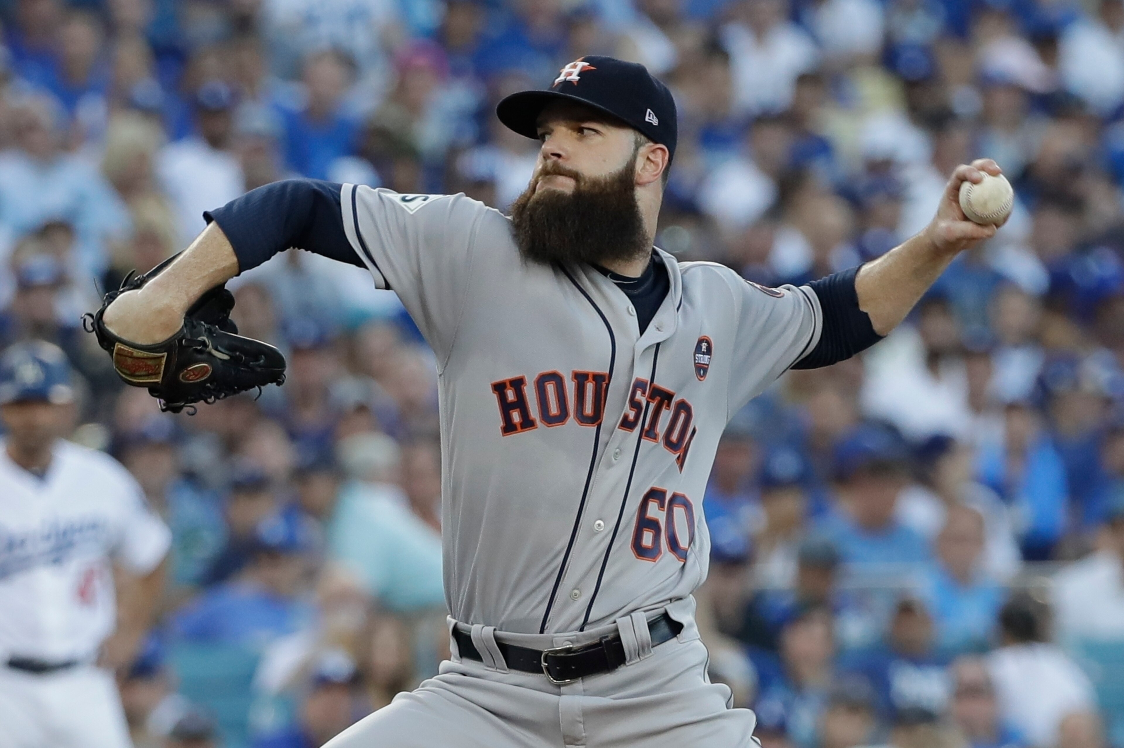 Houston starter Dallas Keuchel will try to quiet Dodgers batters Sunday night. Houston starter Dallas Keuchel will try to quiet Dodgers batters Sunday night.