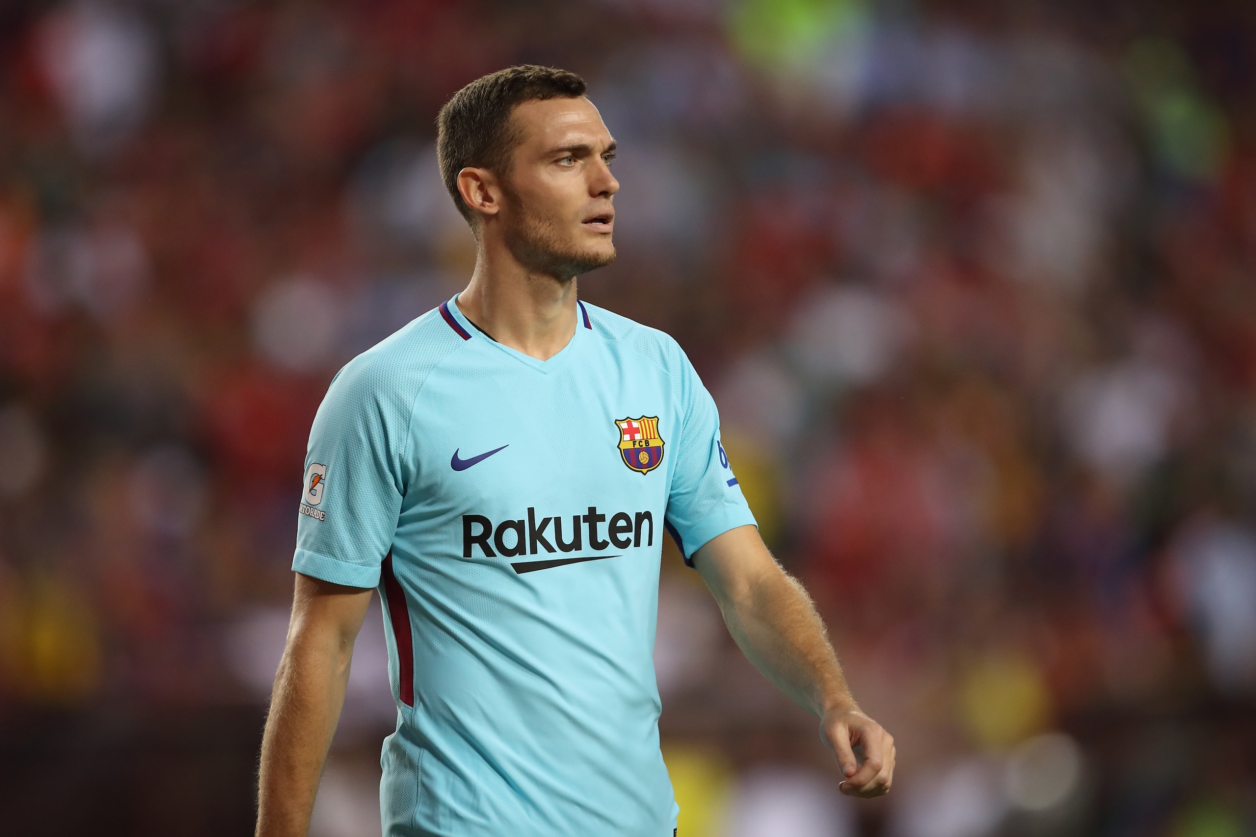LANDOVER, MD - JULY 26: Thomas Vermaelen of FC Barcelona during the International Champions Cup 2017 match between FC Barcelona and Manchester United at FedExField on July 26, 2017 in Landover, Maryland. (Photo by Robbie Jay Barratt - AMA/Getty Images)