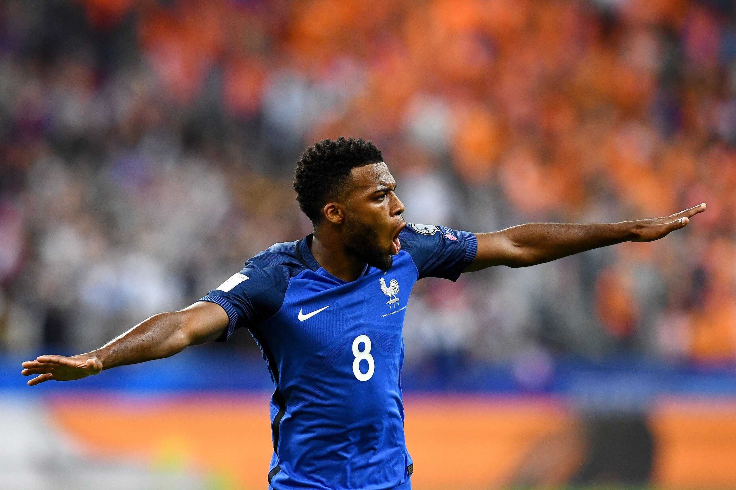 France's forward Thomas Lemar celebrates his goal during the FIFA World Cup 2018 qualifying football match France vs the Netherlands on August 31, 2017 at the Stade de France stadium in Saint-Denis, north of Paris. / AFP PHOTO / FRANCK FIFE (Pho France's forward Thomas Lemar celebrates his goal during the FIFA World Cup 2018 qualifying football match France vs the Netherlands on August 31, 2017 at the Stade de France stadium in Saint-Denis, north of Paris. / AFP PHOTO / FRANCK FIFE (Pho