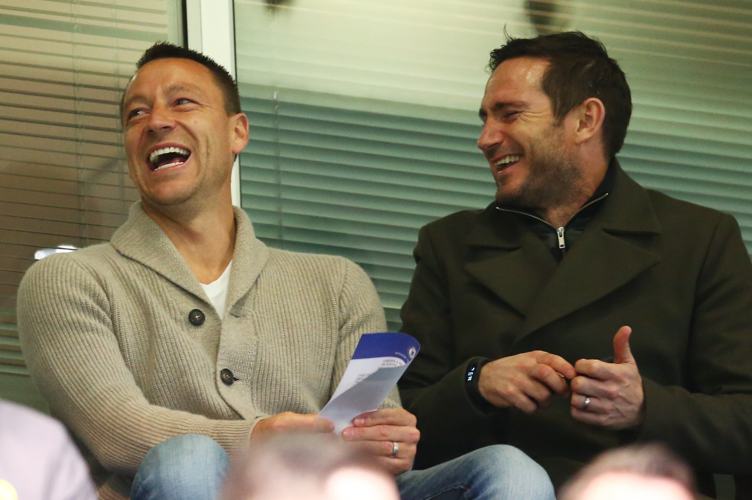 LONDON, ENGLAND - APRIL 26:  Frank Lampard and John Terry are seen during the FA Youth Cup Final, second leg between Chelsea and Mancherster City at Stamford Bridge on April 26, 2017 in London, England.  (Photo by Steve Bardens/Getty Images)