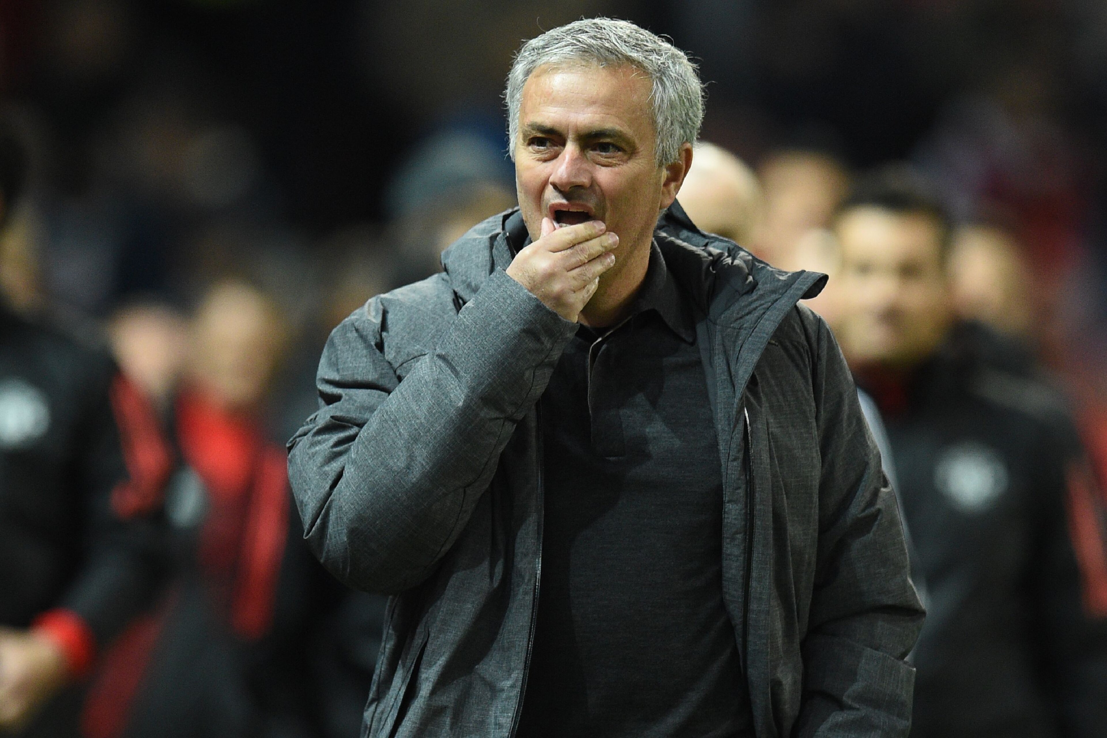 Manchester United's Portuguese manager Jose Mourinho arrives for the UEFA Champions League Group A football match between Manchester United and Benfica at Old Trafford in Manchester, north west England on October 31, 2017. / AFP PHOTO / Oli SCARFF        