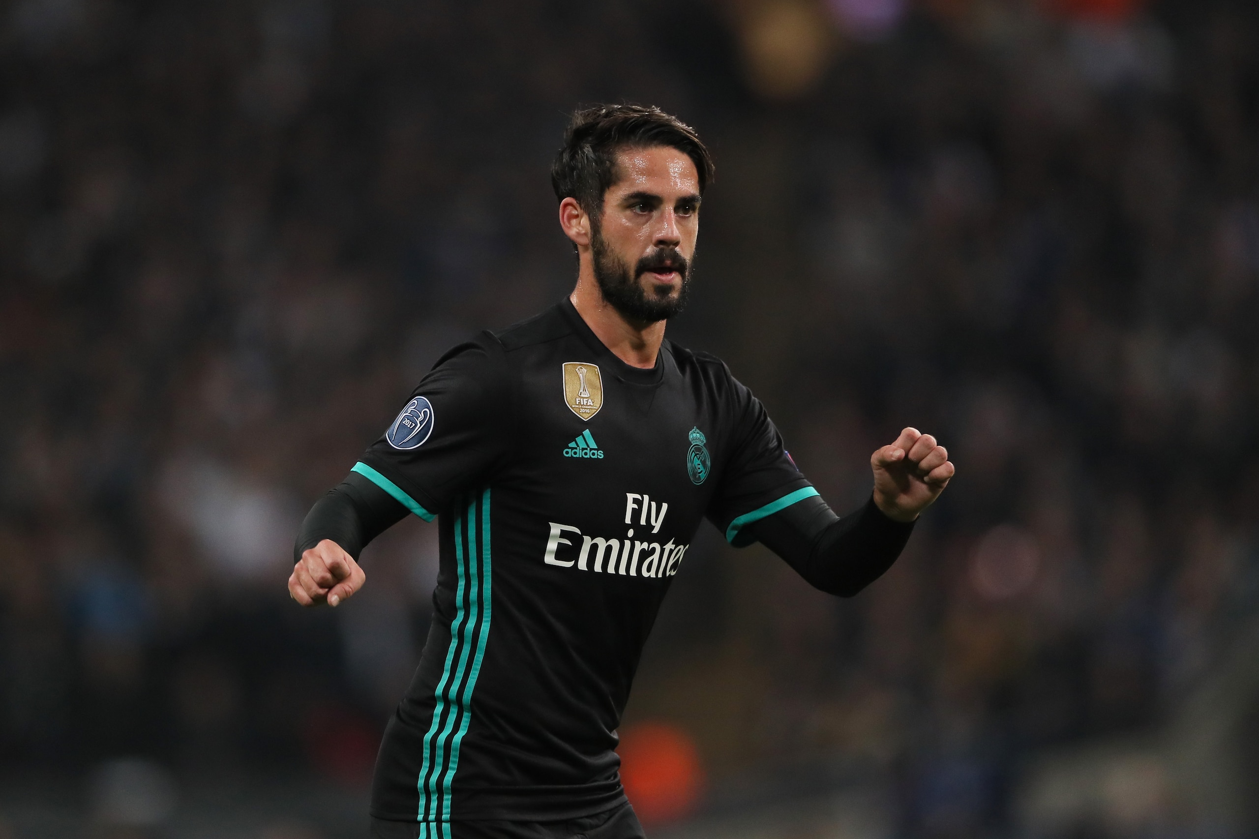 LONDON, ENGLAND - NOVEMBER 01: Isco of Real Madrid during the UEFA Champions League group H match between Tottenham Hotspur and Real Madrid at Wembley Stadium on November 1, 2017 in London, United Kingdom. (Photo by Matthew Ashton - AMA/Getty Images) LONDON, ENGLAND - NOVEMBER 01: Isco of Real Madrid during the UEFA Champions League group H match between Tottenham Hotspur and Real Madrid at Wembley Stadium on November 1, 2017 in London, United Kingdom. (Photo by Matthew Ashton - AMA/Getty Images)
