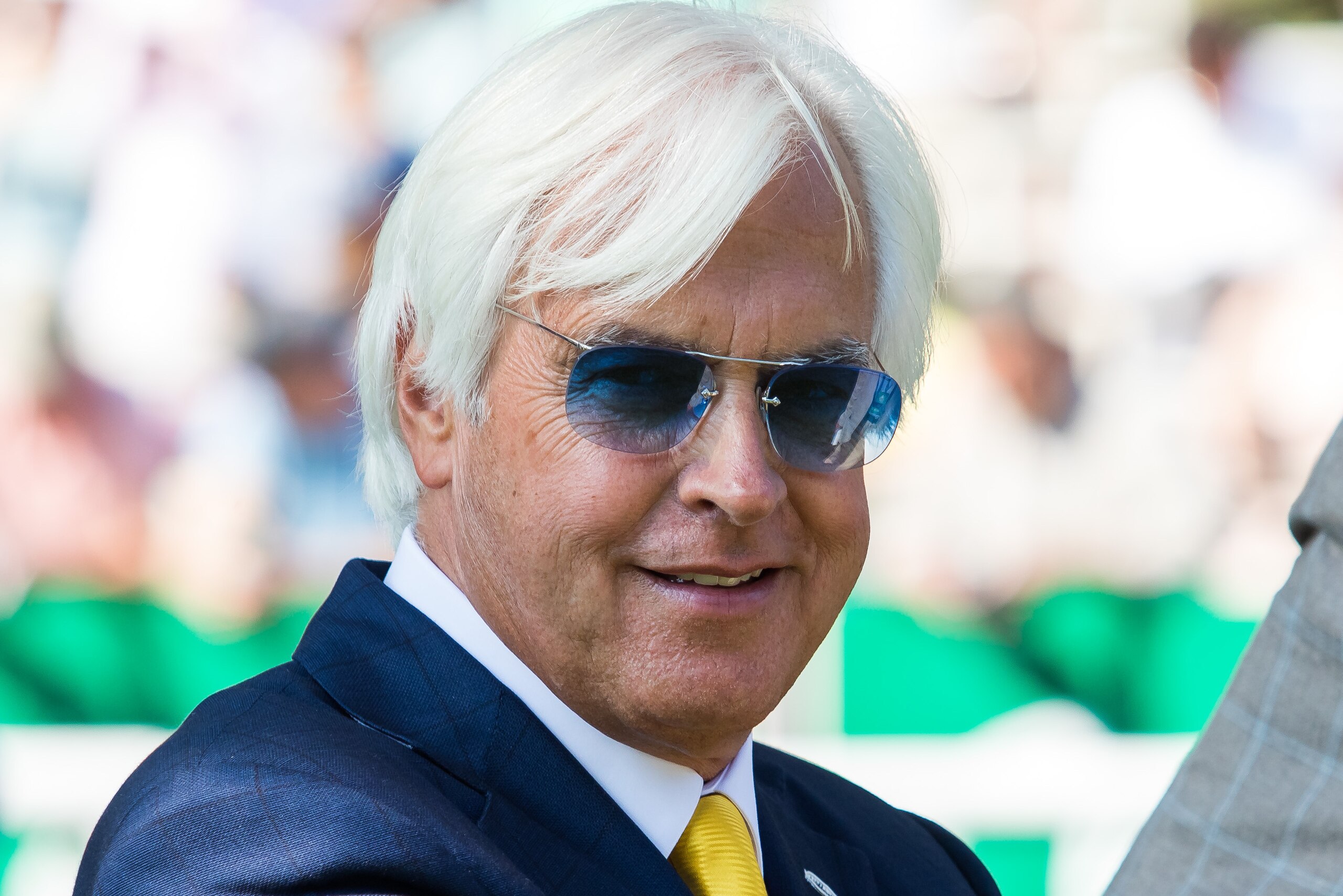 ELMONT, NY - JUNE 10: Mor Spirit trainer Bob Baffert smiles after winning the Mohegan Sun Metropolitan Handicap on Belmont Stakes Day at Belmont Park on June 10, 2017 in Elmont, New York (Photo by Jesse Caris/Eclipse Sportswire/Getty Images)