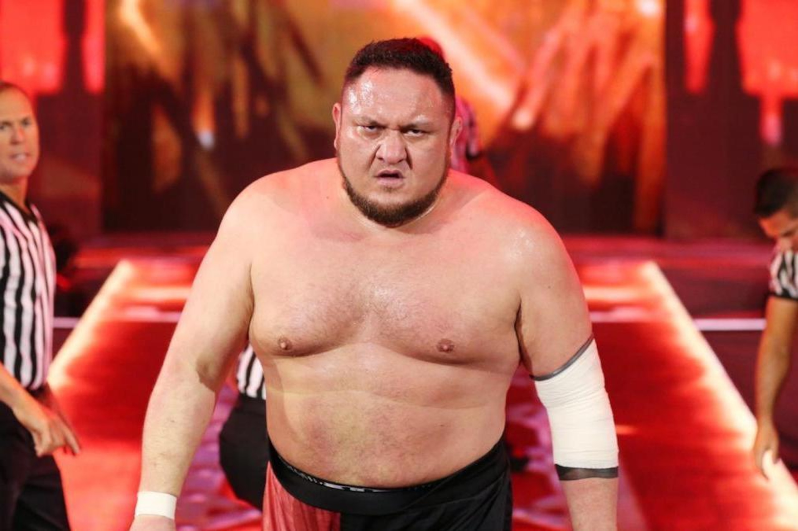 Samoa Joe attacked both Titus O'Neil and Apollo Crews before taking on Finn Balor on Monday's Raw. Samoa Joe attacked both Titus O'Neil and Apollo Crews before taking on Finn Balor on Monday's Raw.