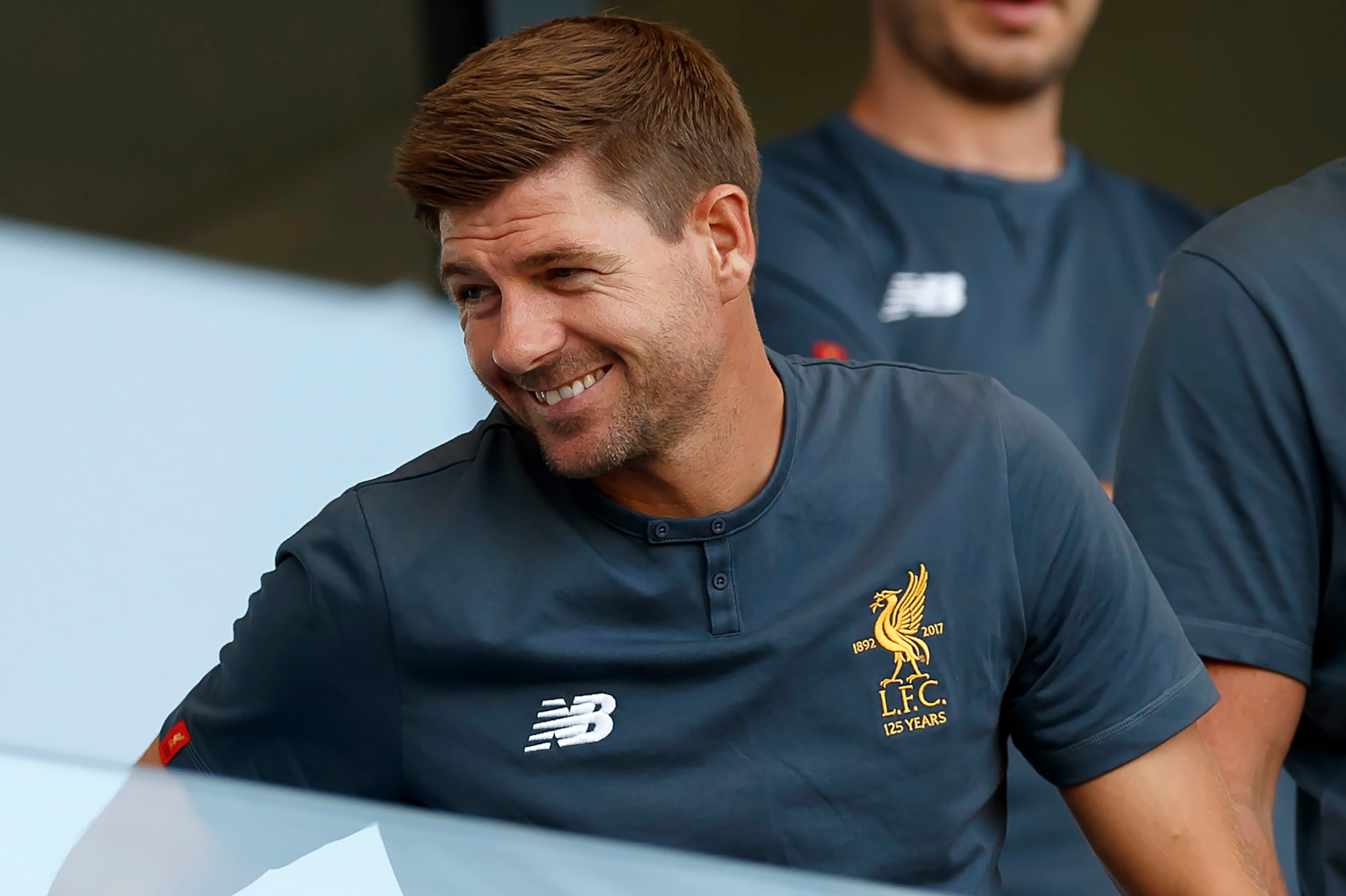 BUDAPEST, HUNGARY - JULY 18: Head coach Steven Gerrard of FC Liverpool U18 waits for the kick-off prior to the Preseason Friendly match between MTK Budapest II and FC Liverpool U23 at Nandor Hidegkuti Stadium on July 18, 2017 in Budapest, Hungary. (Photo BUDAPEST, HUNGARY - JULY 18: Head coach Steven Gerrard of FC Liverpool U18 waits for the kick-off prior to the Preseason Friendly match between MTK Budapest II and FC Liverpool U23 at Nandor Hidegkuti Stadium on July 18, 2017 in Budapest, Hungary. (Photo