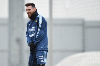 Argentina's forward Lionel Messi takes part in a training session in Moscow on November 7, 2017.
The team will face Russia in friendly match on November 11 and Nigeria on November 14. / AFP PHOTO / Kirill KUDRYAVTSEV        (Photo credit should read KIRIL