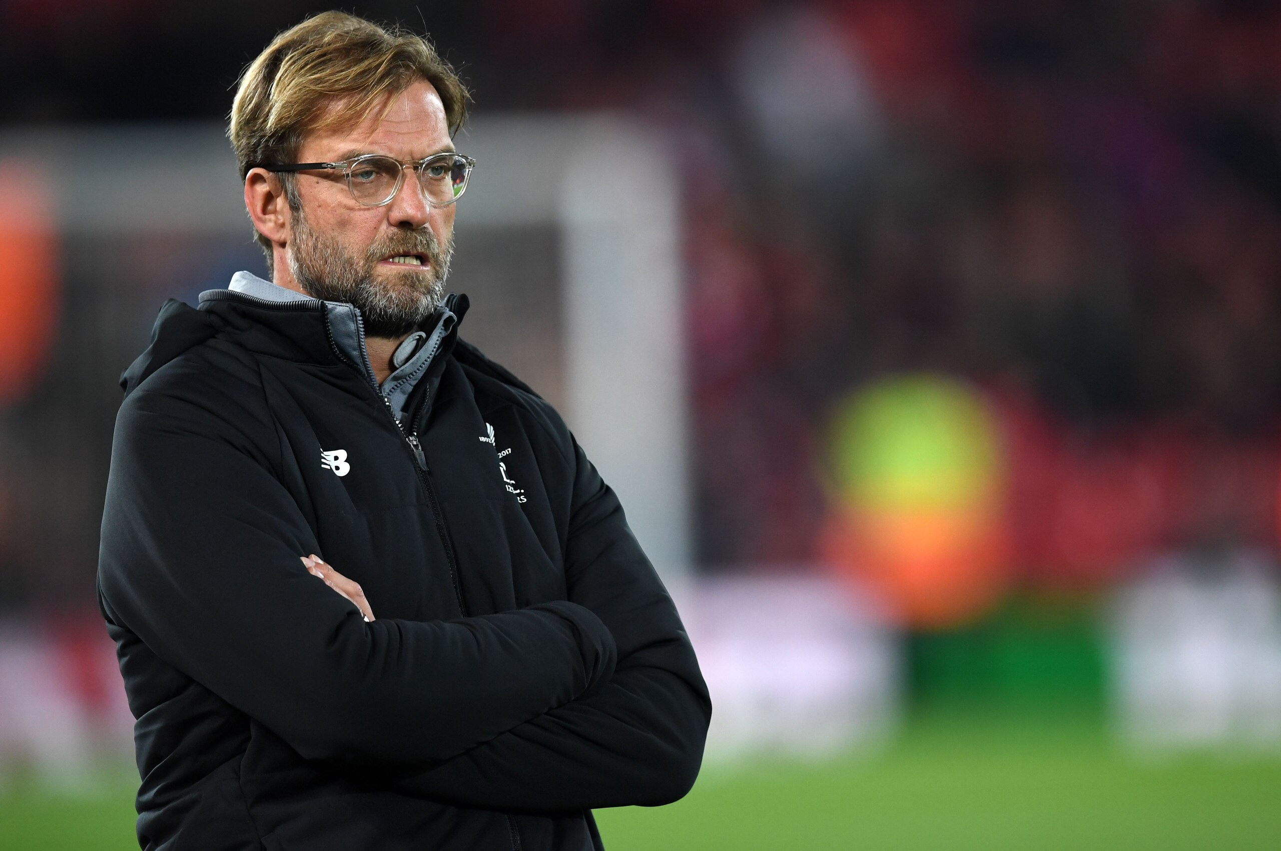 Liverpool's German manager Jurgen Klopp checks the conditions ahead of the UEFA Champions League Group E football match between Liverpool and NK Maribor at Anfield in Liverpool, north-west England on November 1, 2017. / AFP PHOTO / Paul ELLIS (Phot Liverpool's German manager Jurgen Klopp checks the conditions ahead of the UEFA Champions League Group E football match between Liverpool and NK Maribor at Anfield in Liverpool, north-west England on November 1, 2017. / AFP PHOTO / Paul ELLIS (Phot