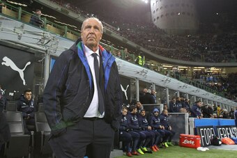 MILAN, ITALY - NOVEMBER 13:  Italy coach Giampiero Ventura looks on before the FIFA 2018 World Cup Qualifier Play-Off: Second Leg between Italy and Sweden at San Siro Stadium on November 13, 2017 in Milan,  (Photo by Marco Luzzani/Getty Images)