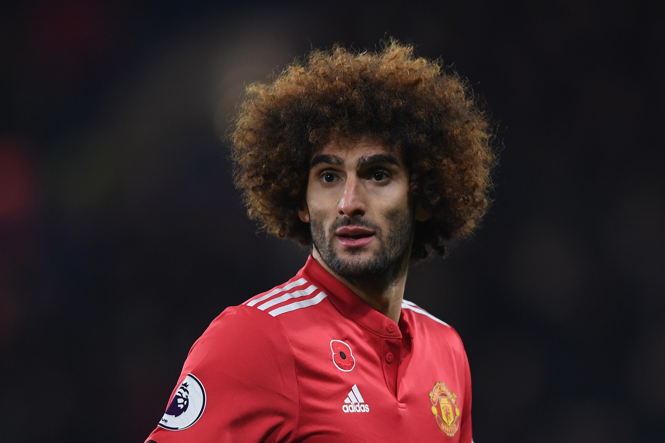LONDON, ENGLAND - NOVEMBER 05:  Marouane Fellaini of Manchester United during the Premier League match between Chelsea and Manchester United at Stamford Bridge on November 5, 2017 in London, England.  (Photo by Shaun Botterill/Getty Images)