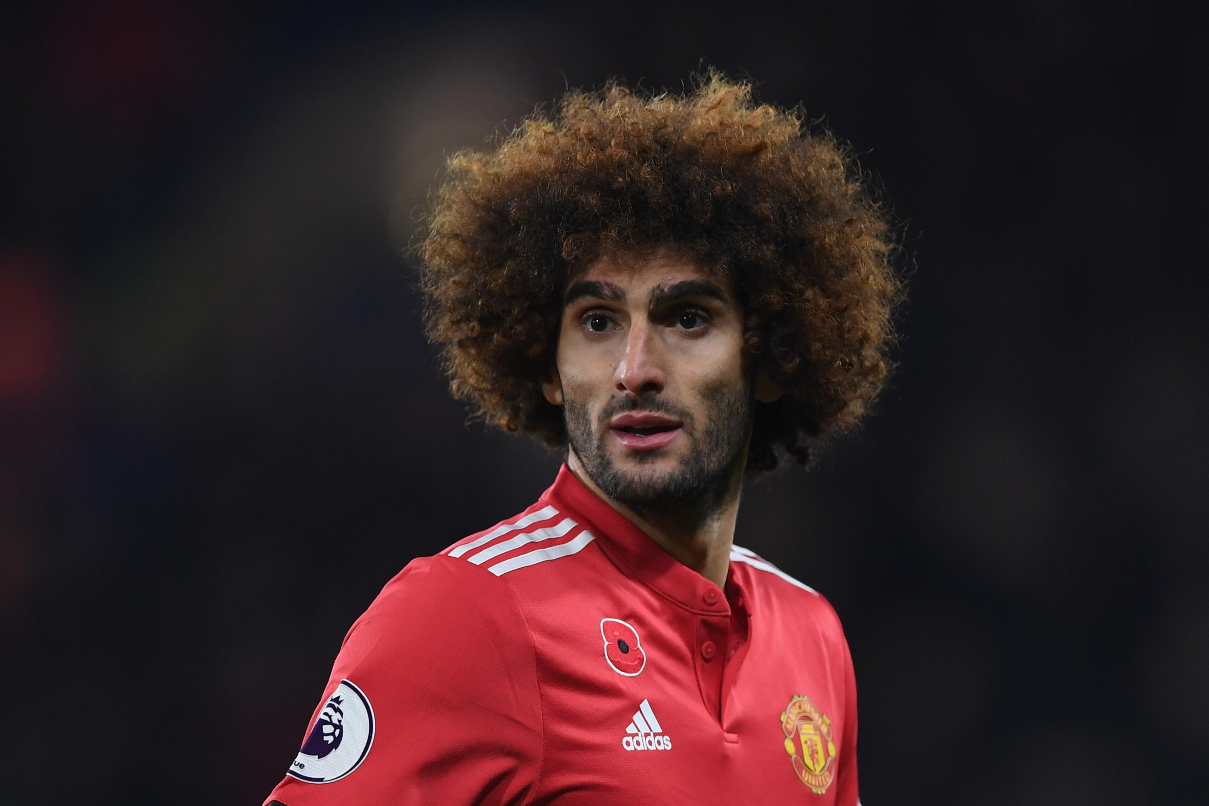 LONDON, ENGLAND - NOVEMBER 05:  Marouane Fellaini of Manchester United during the Premier League match between Chelsea and Manchester United at Stamford Bridge on November 5, 2017 in London, England.  (Photo by Shaun Botterill/Getty Images)