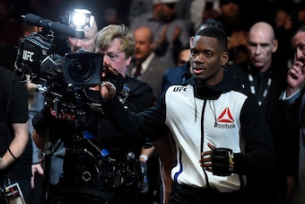 BUFFALO, NY - APRIL 08:  Will Brooks enters the Octagon prior to the fight against Charles Oliveira of Brazil in their lightweight bout during the UFC 210 event at KeyBank Center on April 8, 2017 in Buffalo, New York.  (Photo by Josh Hedges/Zuffa LLC/Zuff