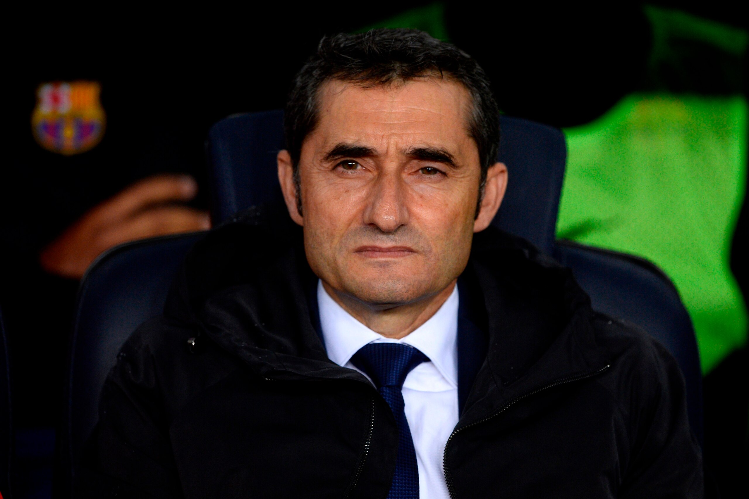 Barcelona's Spanish coach Ernesto Valverde attends the Spanish league football match FC Barcelona vs Sevilla FC at the Camp Nou stadium in Barcelona on November 4, 2017. / AFP PHOTO / Josep LAGO        (Photo credit should read JOSEP LAGO/AFP/Getty Images