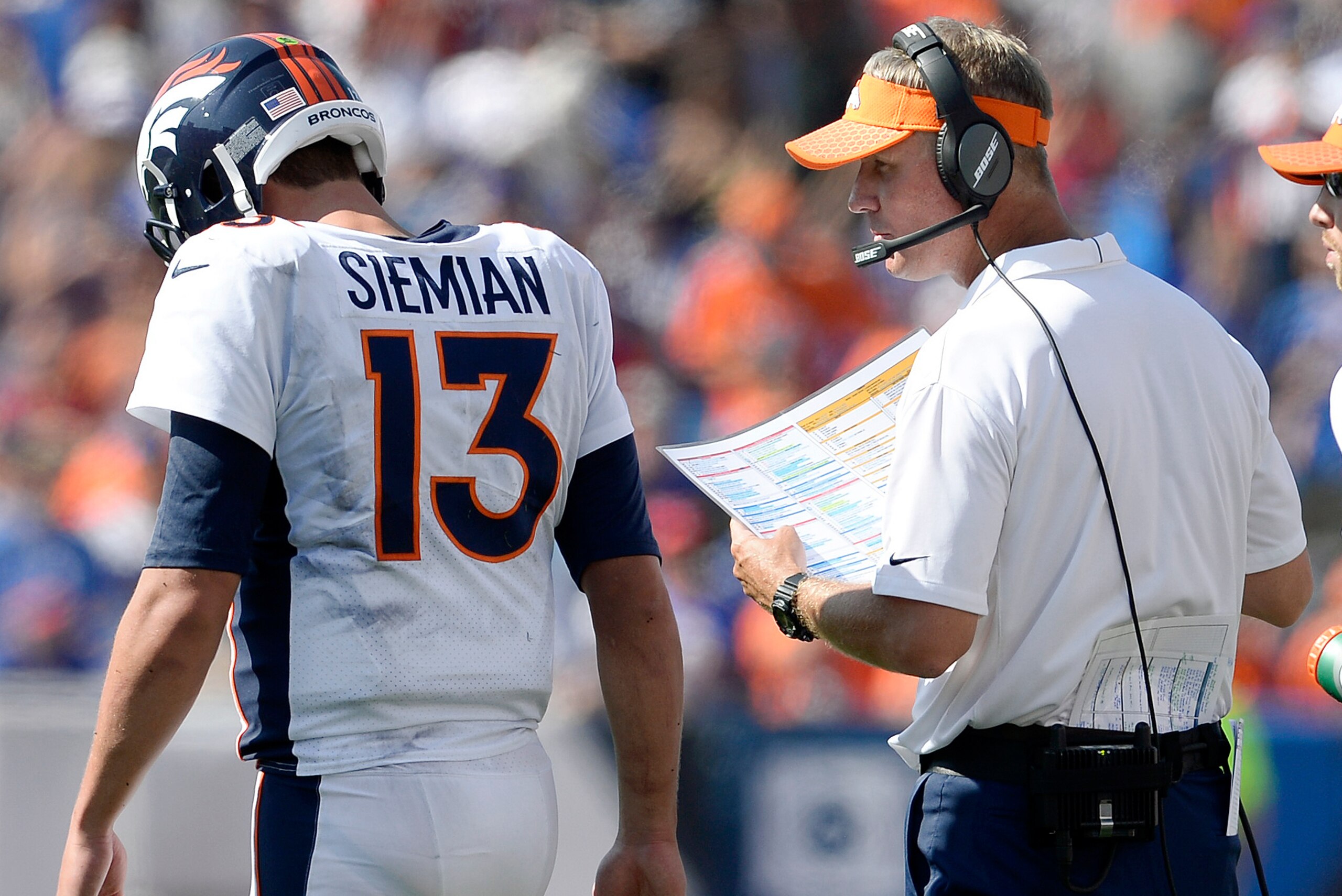 Mike McCoy (right) was fired Monday. He has not had much to work with at quarterback. Mike McCoy (right) was fired Monday. He has not had much to work with at quarterback.
