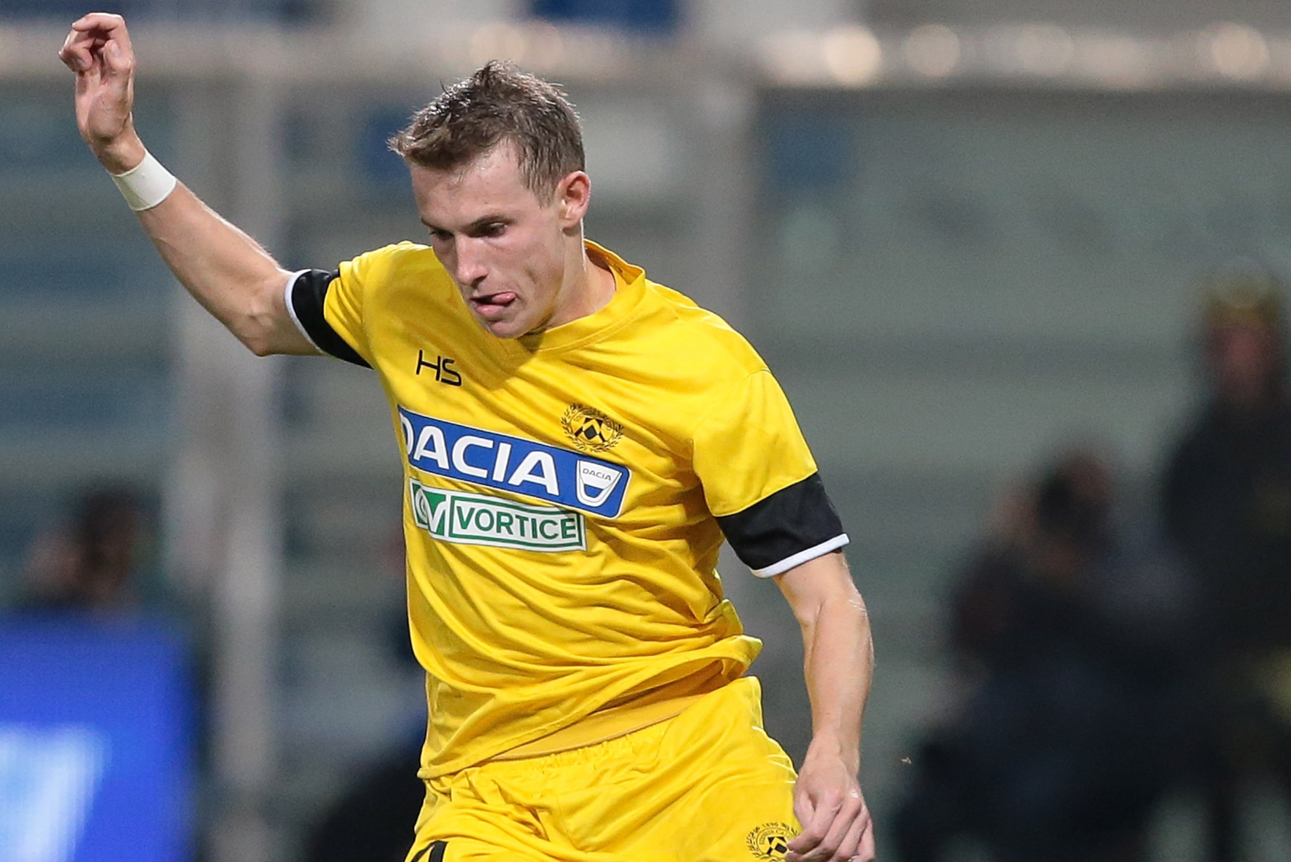 REGGIO NELL'EMILIA, ITALY - OCTOBER 25:  Jakub Jankto of Udinese Calcio in action during the Serie A match between US Sassuolo and Udinese Calcio at Mapei Stadium - Citta' del Tricolore on October 25, 2017 in Reggio nell'Emilia, Italy.  (Photo by Emilio A