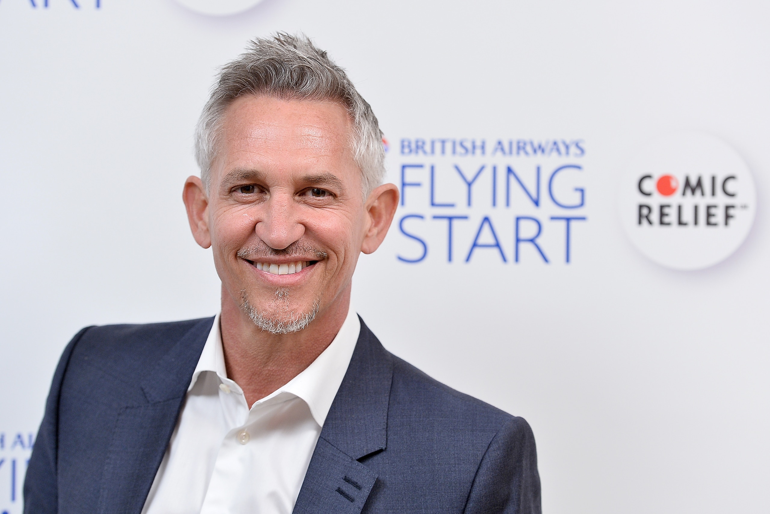 WATFORD, ENGLAND - APRIL 07: Gary Lineker attends British Airways' Flying Start Ball at The Grove on April 7, 2017 in Hertfordshire, United Kingdom. The event has raised nearly a quarter of a million pounds for the airline's charity partnership with Comi WATFORD, ENGLAND - APRIL 07: Gary Lineker attends British Airways' Flying Start Ball at The Grove on April 7, 2017 in Hertfordshire, United Kingdom. The event has raised nearly a quarter of a million pounds for the airline's charity partnership with Comi