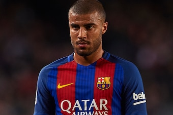 BARCELONA, SPAIN - MARCH 19:  Rafinha of Barcelona looks on during the La Liga match between FC Barcelona and Valencia CF at Camp Nou Stadium on March 19, 2017 in Barcelona, Spain.  (Photo by Manuel Queimadelos Alonso/Getty Images)