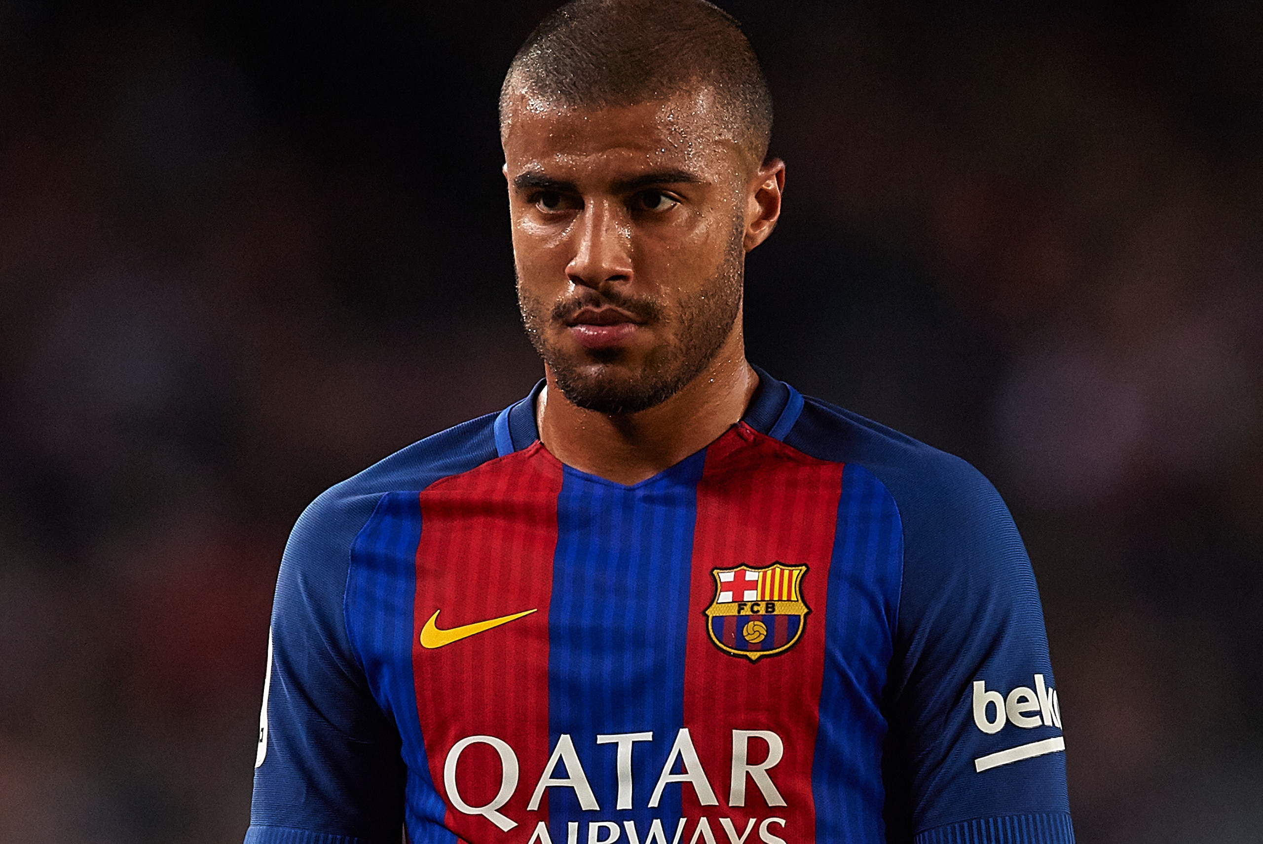 BARCELONA, SPAIN - MARCH 19:  Rafinha of Barcelona looks on during the La Liga match between FC Barcelona and Valencia CF at Camp Nou Stadium on March 19, 2017 in Barcelona, Spain.  (Photo by Manuel Queimadelos Alonso/Getty Images)
