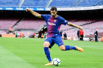 BARCELONA, SPAIN - OCTOBER 01: Andre Filipe Tavares Gomes of FC Barcelona in action during the La Liga 2017-18 match between FC Barcelona and Las Palmas at Camp Nou on 01 October 2017 in Barcelona, Spain. (Photo by Power Sport Images/Getty Images)