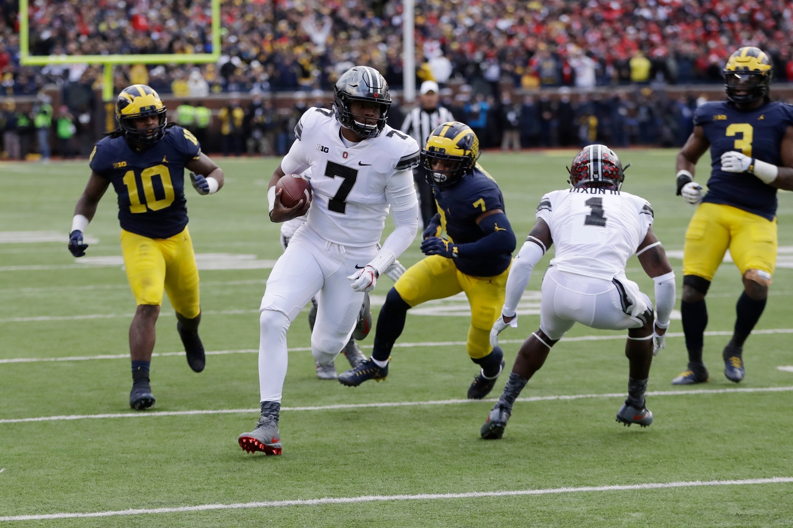 Dwayne Haskins came up huge when it mattered in Ohio State's win over Michigan. Dwayne Haskins came up huge when it mattered in Ohio State's win over Michigan.