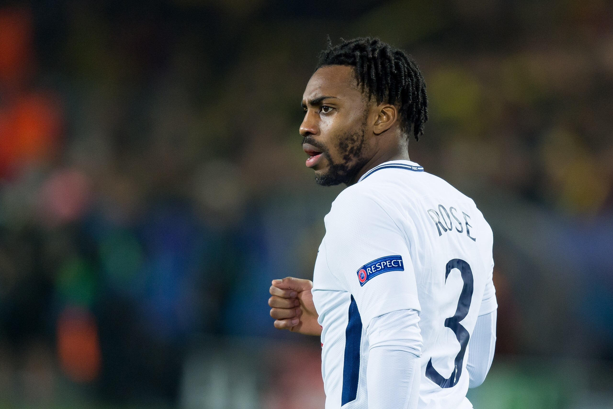 DORTMUND, GERMANY - NOVEMBER 21: Danny Rose of Tottenham Hotspur looks on during the UEFA Champions League group H match between Borussia Dortmund and Tottenham Hotspur at Signal Iduna Park on November 21, 2017 in Dortmund, Germany. (Photo by TF-Images/TF
