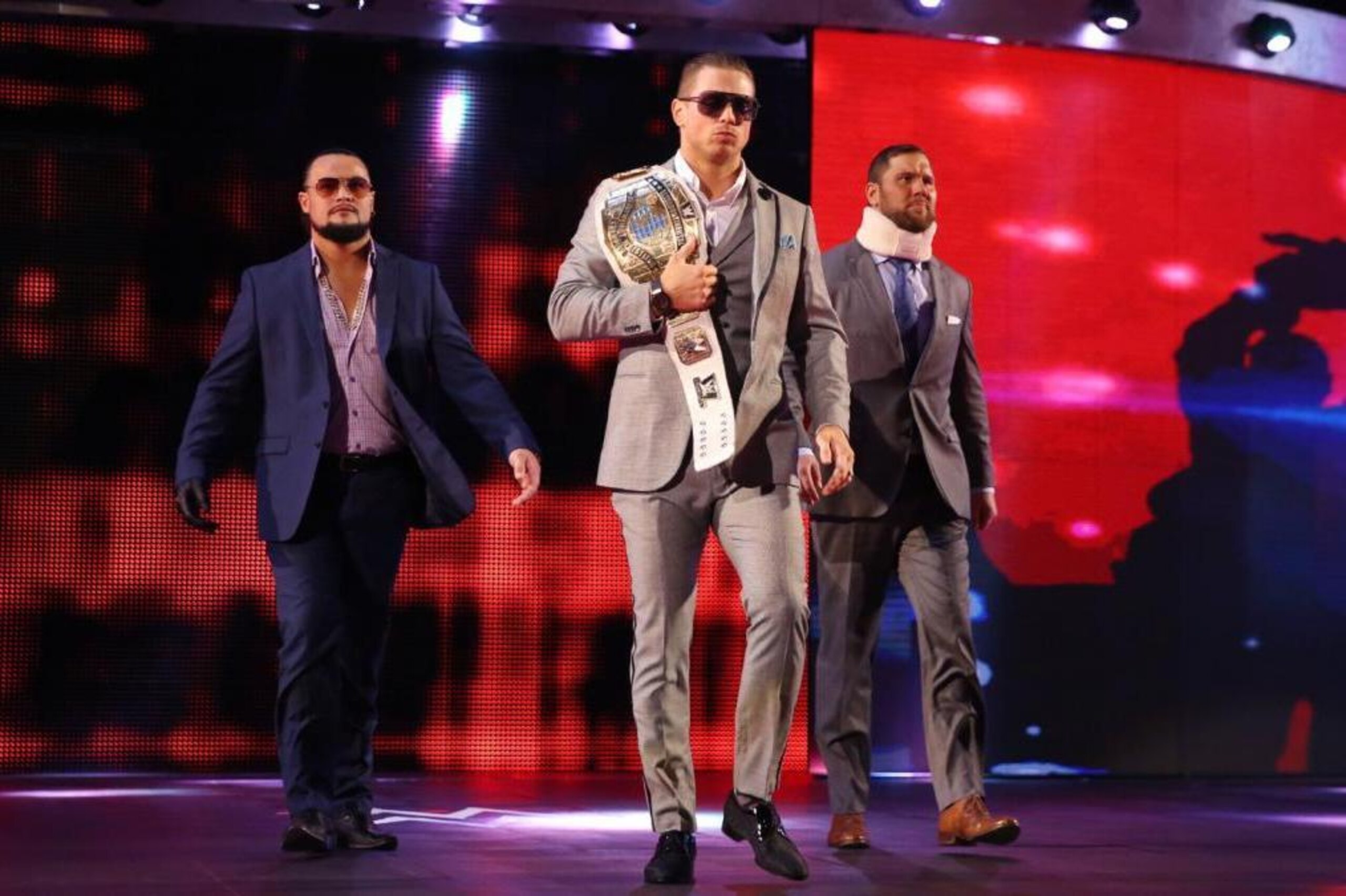 The Miz (seen here with his Miztourage) will be missed during his reported Raw absence.
