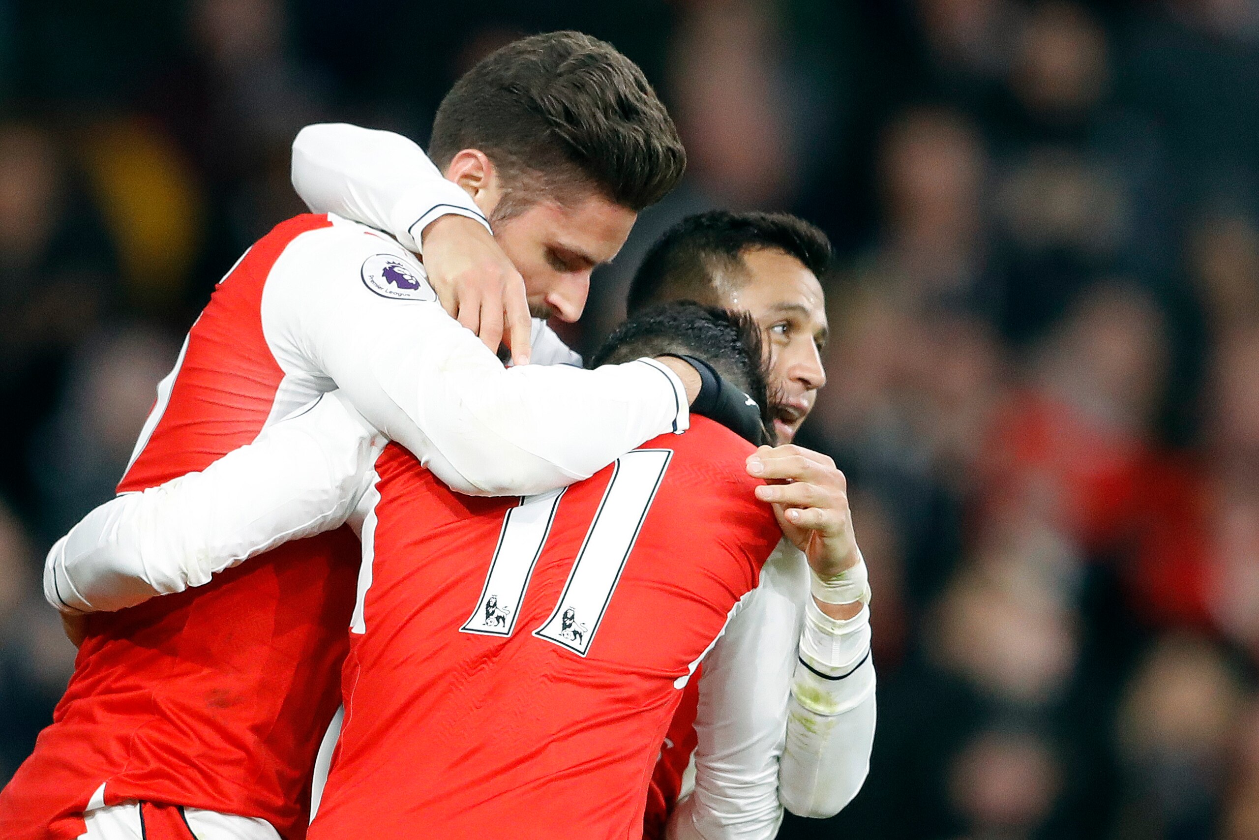 Giroud and Ozil make a fine partnership.