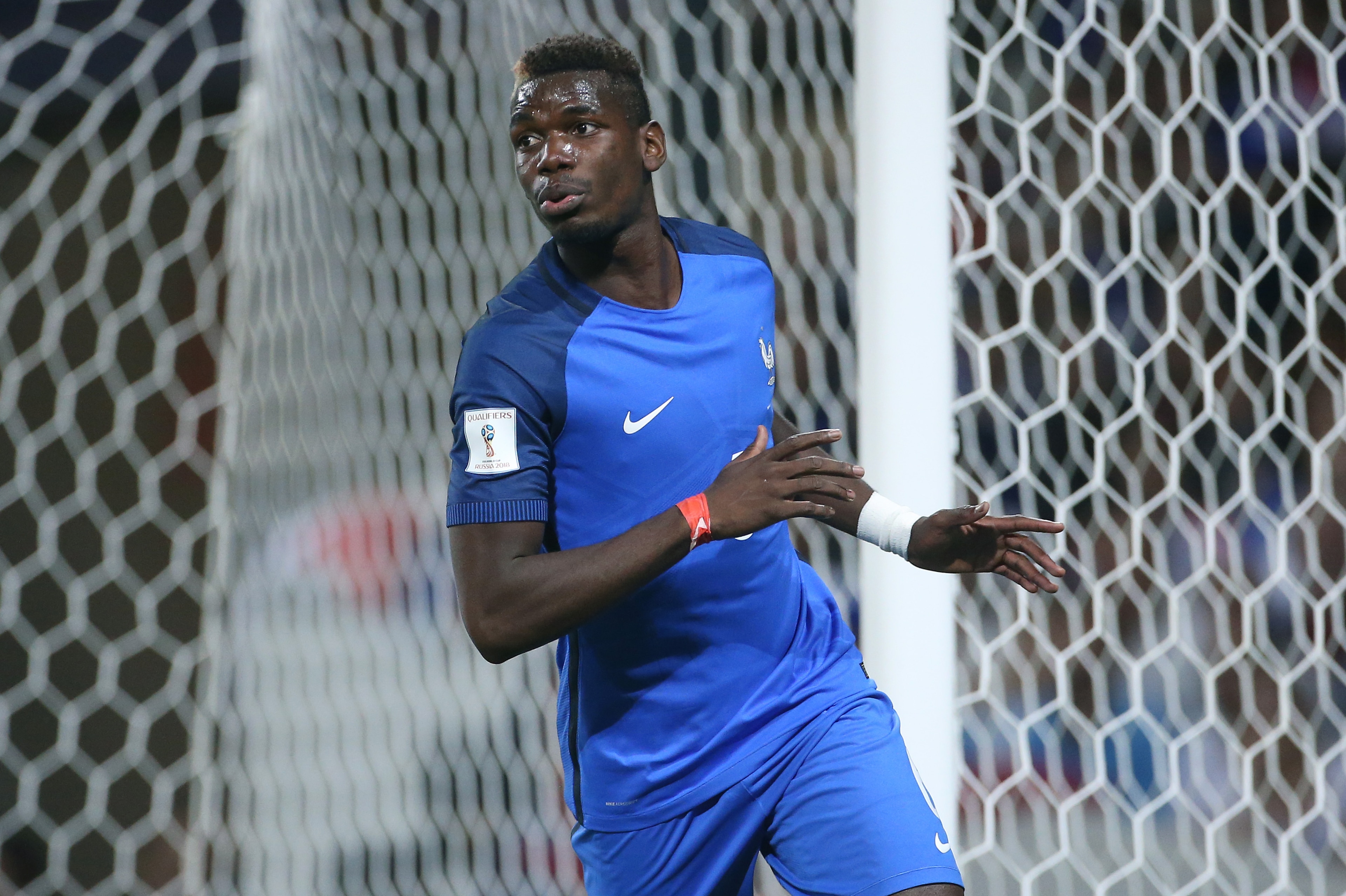 TOULOUSE, FRANCE - SEPTEMBER 3: Paul Pogba of France during the FIFA 2018 World Cup Qualifier between France and Luxembourg at the Stadium on September 3, 2017 in Toulouse, France. (Photo by Jean Catuffe/Getty Images)