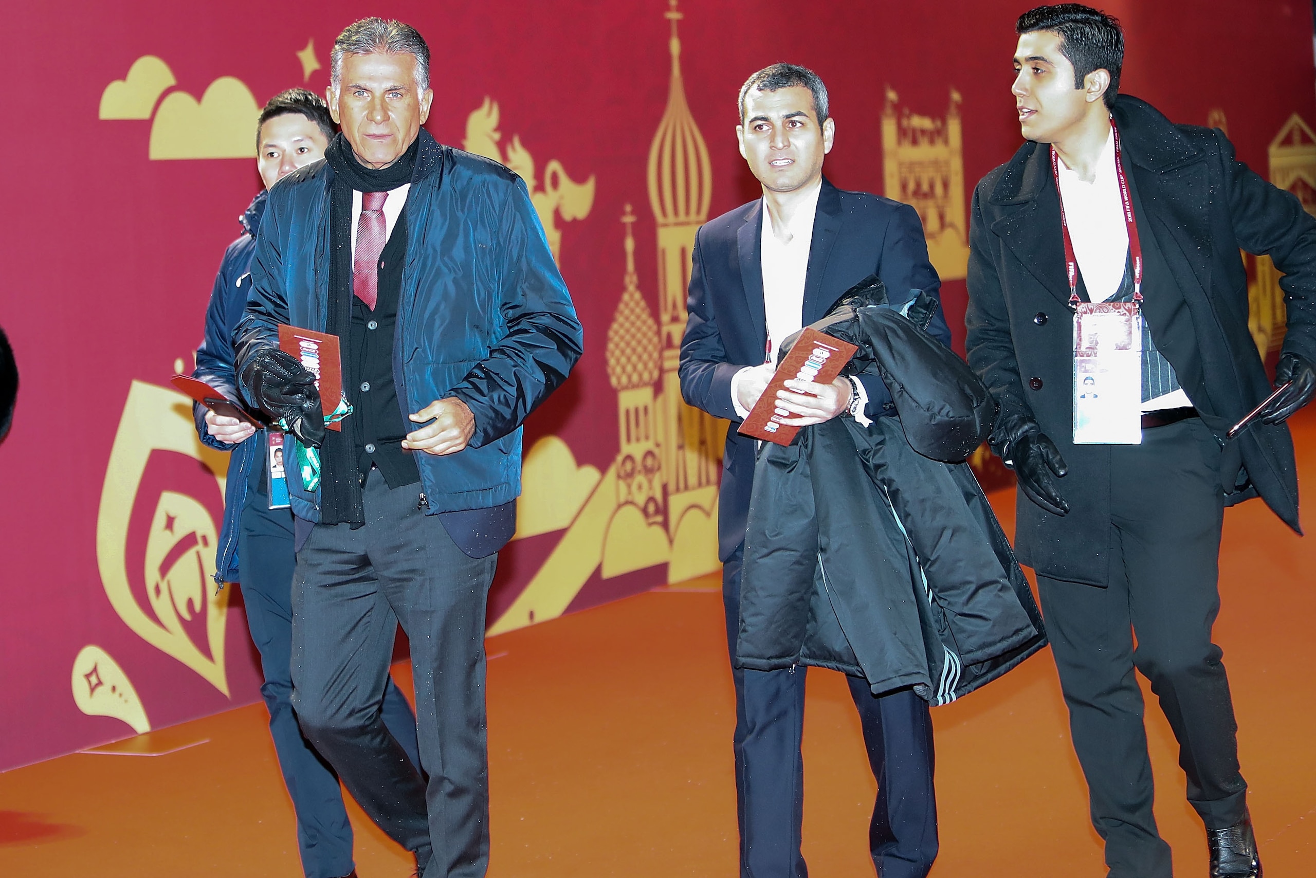MOSCOW, RUSSIA - DECEMBER 01:  head coach of Iran  Carlos Queiroz arrives prior to the Final Draw for the 2018 FIFA World Cup Russia at the State Kremlin Palace on December 1, 2017 in Moscow, Russia.  (Photo by Amin Mohammad Jamali/Getty Images)